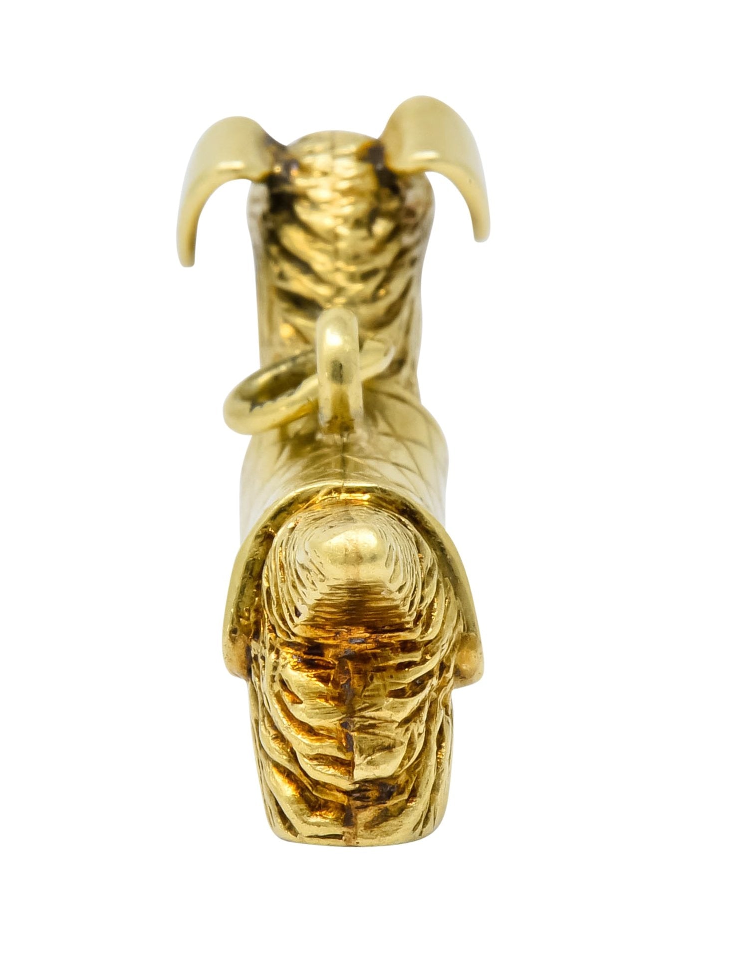 Adorable Art Nouveau 14 Karat Gold German Scottish Terrier Dog Charm - Wilson's Estate Jewelry