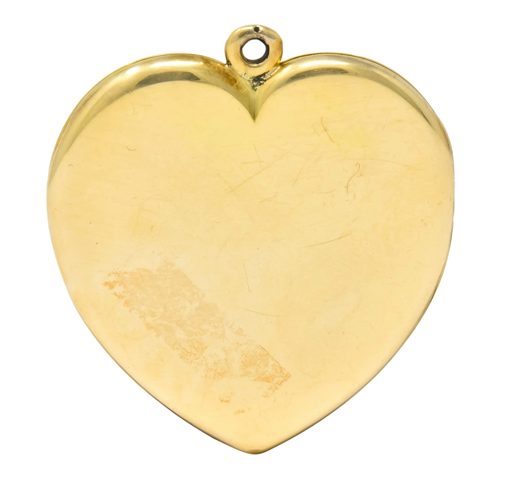 Carrington Co. Art Nouveau 14 Karat Gold Locket Floral Locket Pendant Circa 1900 - Wilson's Estate Jewelry