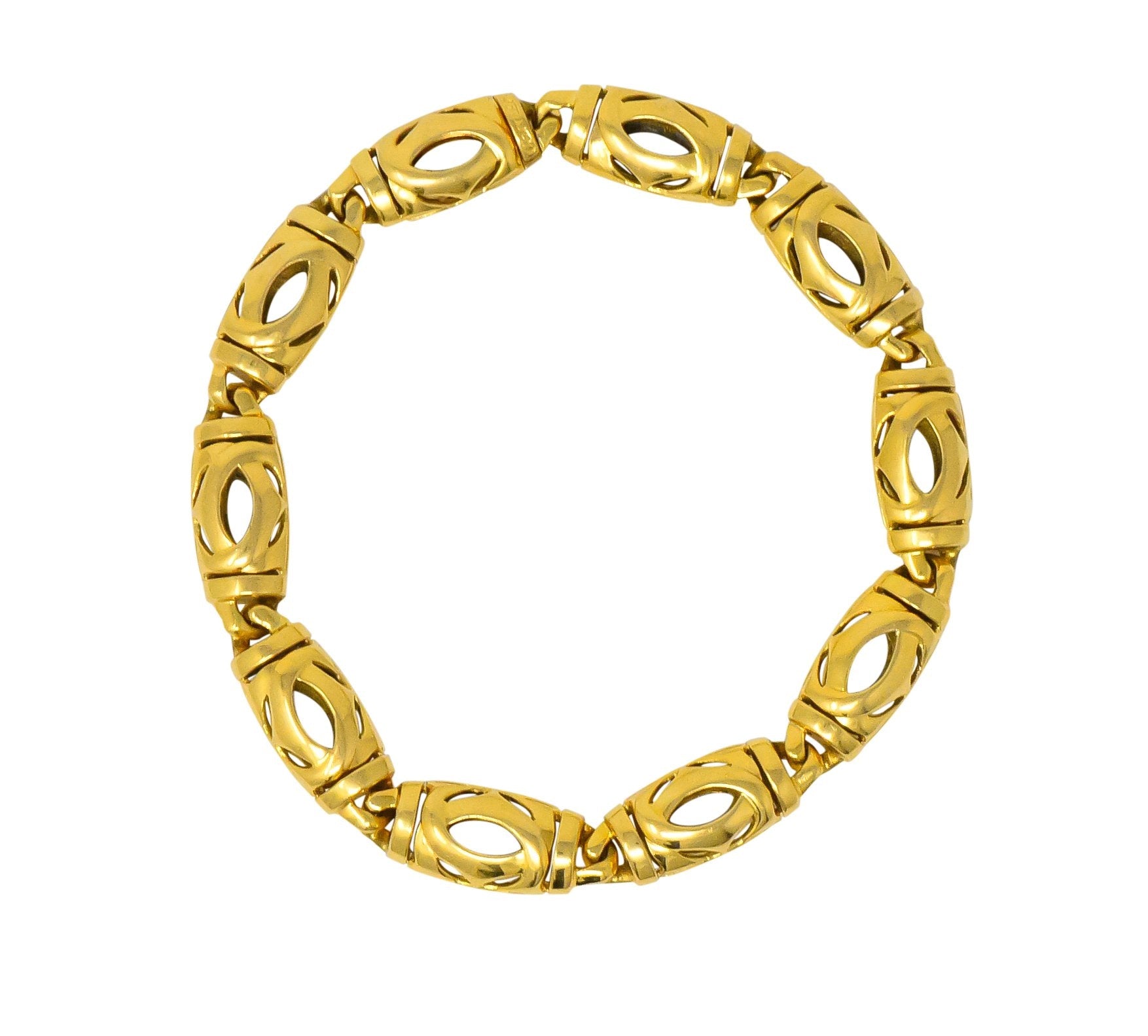 Cartier French 18 Karat Gold Link Bracelet Wilson's Antique & Estate Jewelry