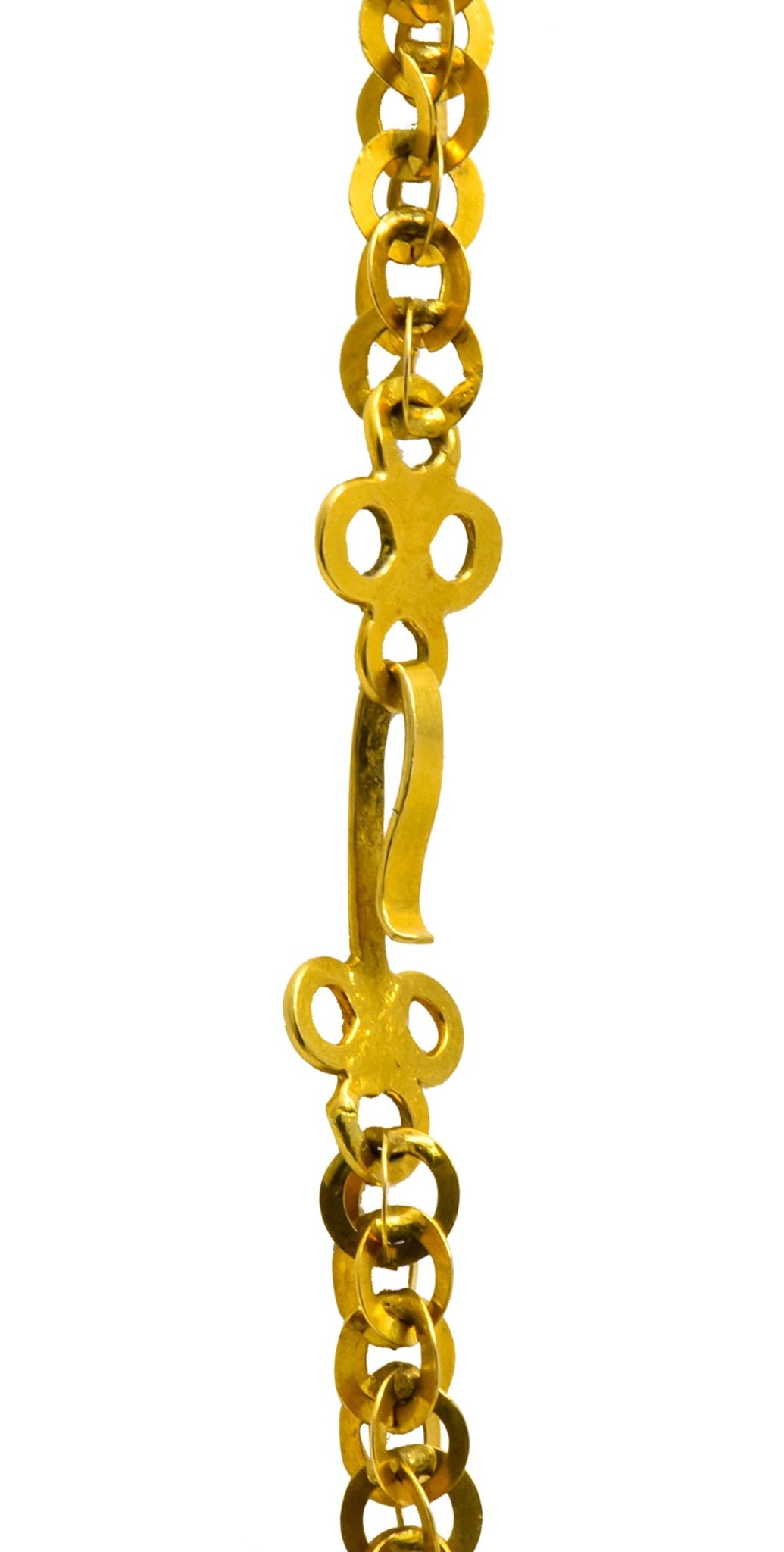 Continental Victorian 19 Karat Yellow Gold Spherical Long Chain - Wilson's Estate Jewelry