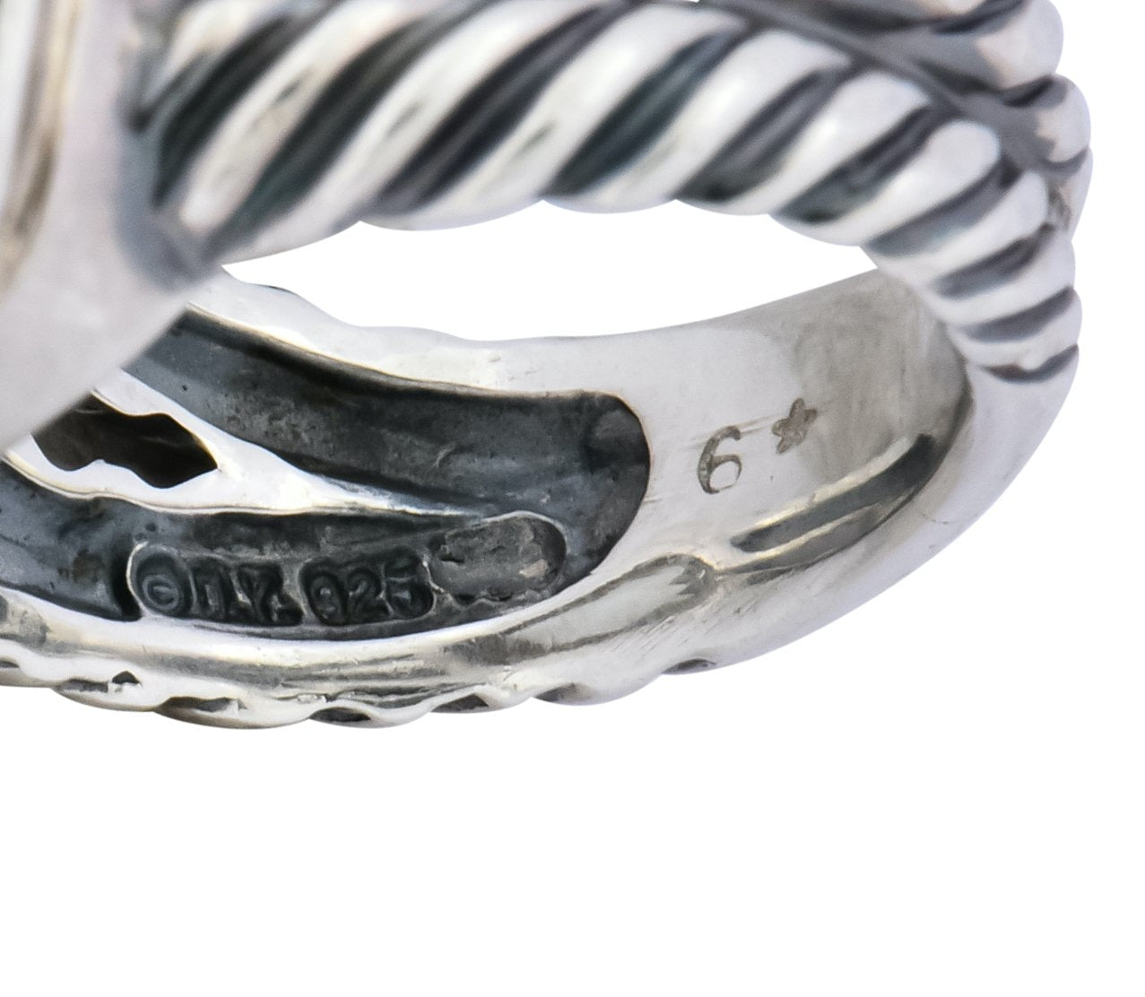 David Yurman Prasiolite Diamond Sterling Silver Albion Ring - Wilson's Estate Jewelry