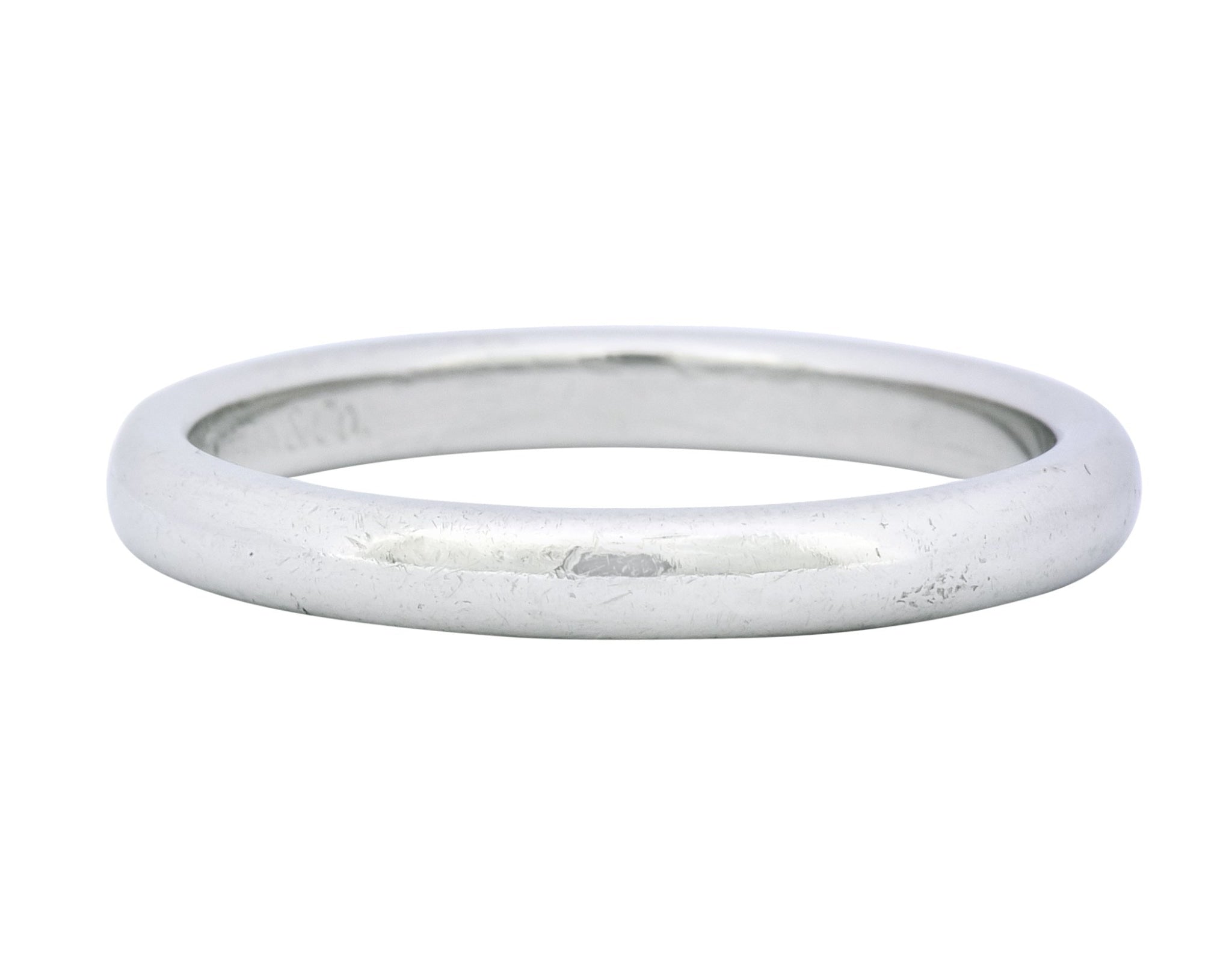 Elsa Peretti Tiffany & Co. Diamond Platinum Stacking Band Ring - Wilson's Estate Jewelry