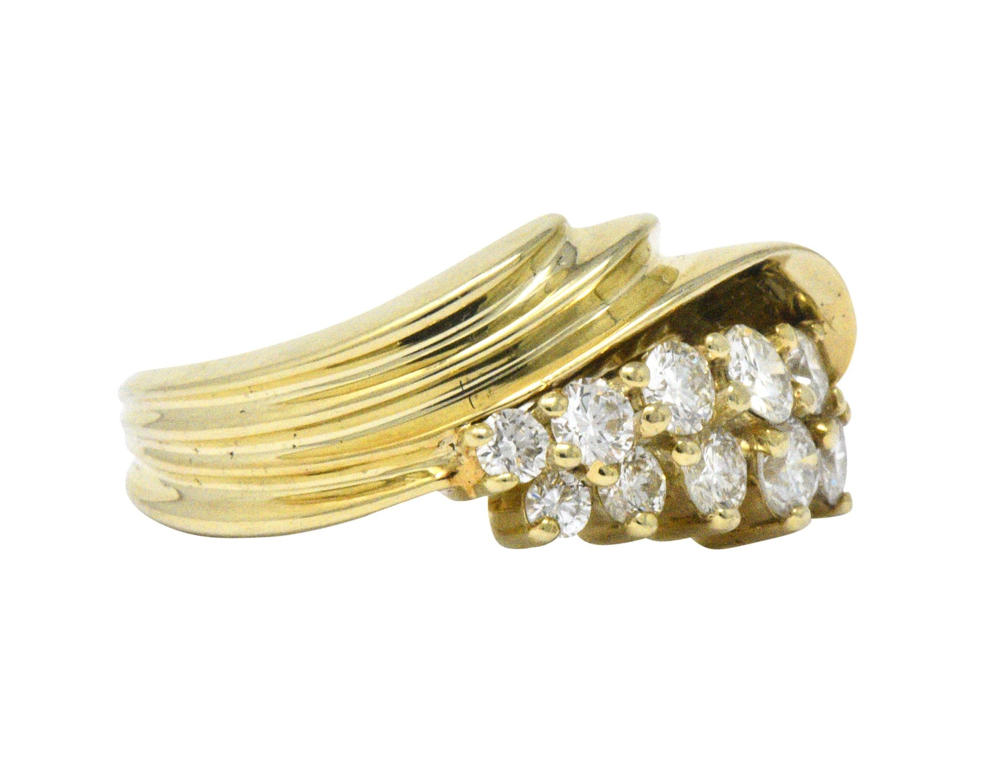 Jose Hess Contemporary 0.60 CTW Diamond 14 Karat Gold Ring Wilson's Estate Jewelry