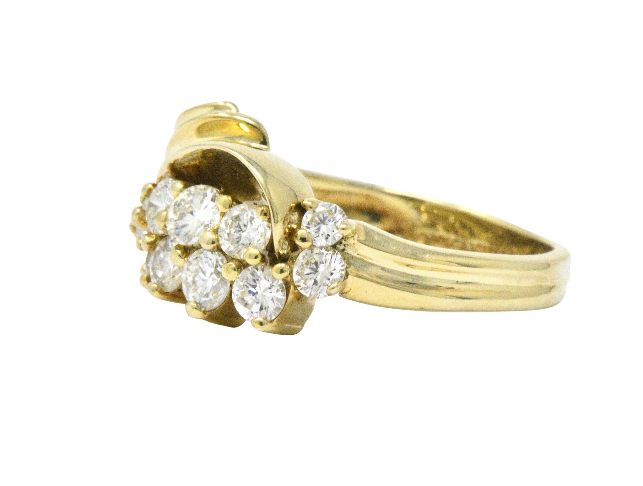 Jose Hess Contemporary 0.60 CTW Diamond 14 Karat Gold Ring Wilson's Estate Jewelry