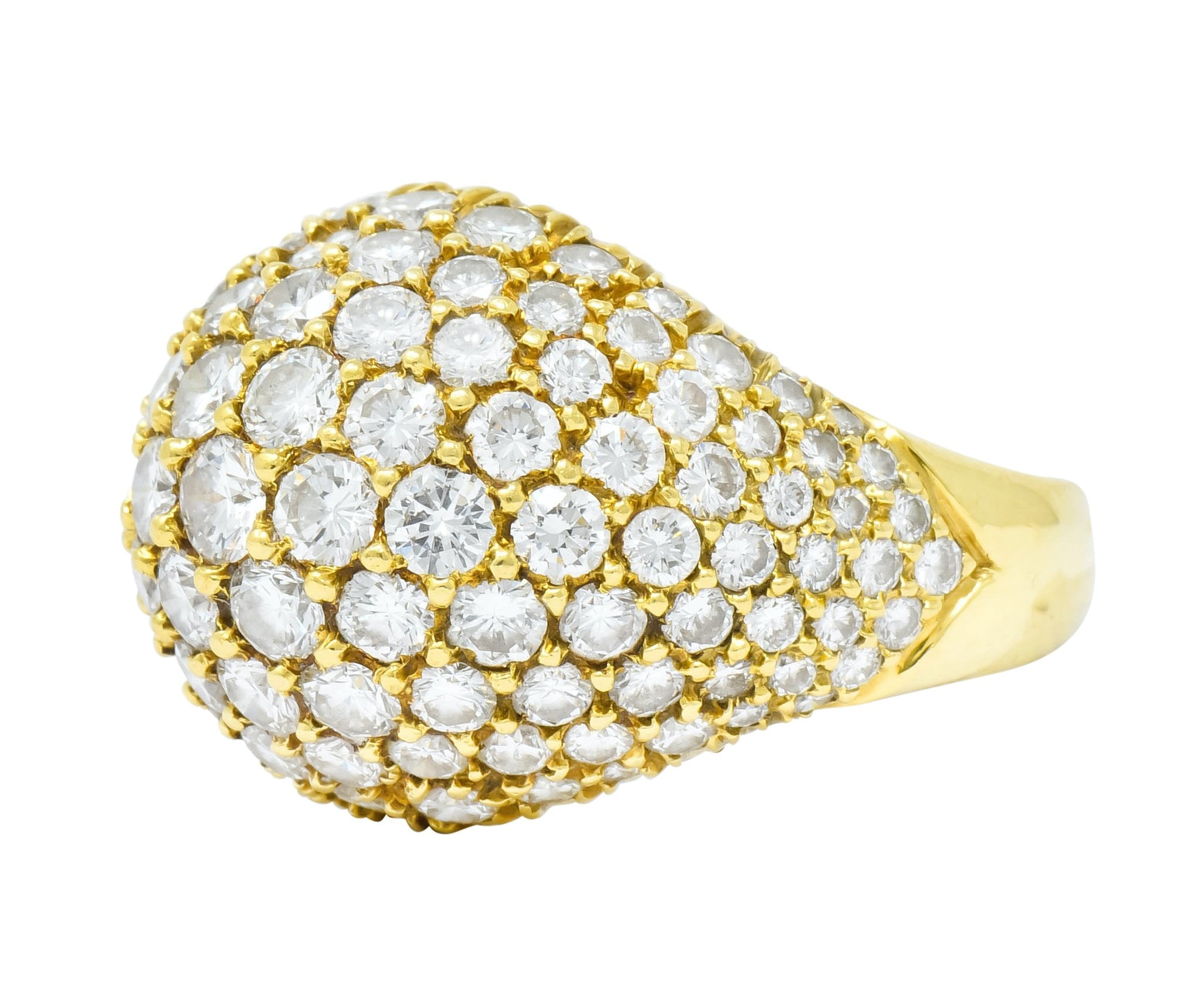 Kurt Wayne Vintage 4.87 CTW Diamond 18 Karat Gold Bombay Band Ring Circa 1970's - Wilson's Estate Jewelry