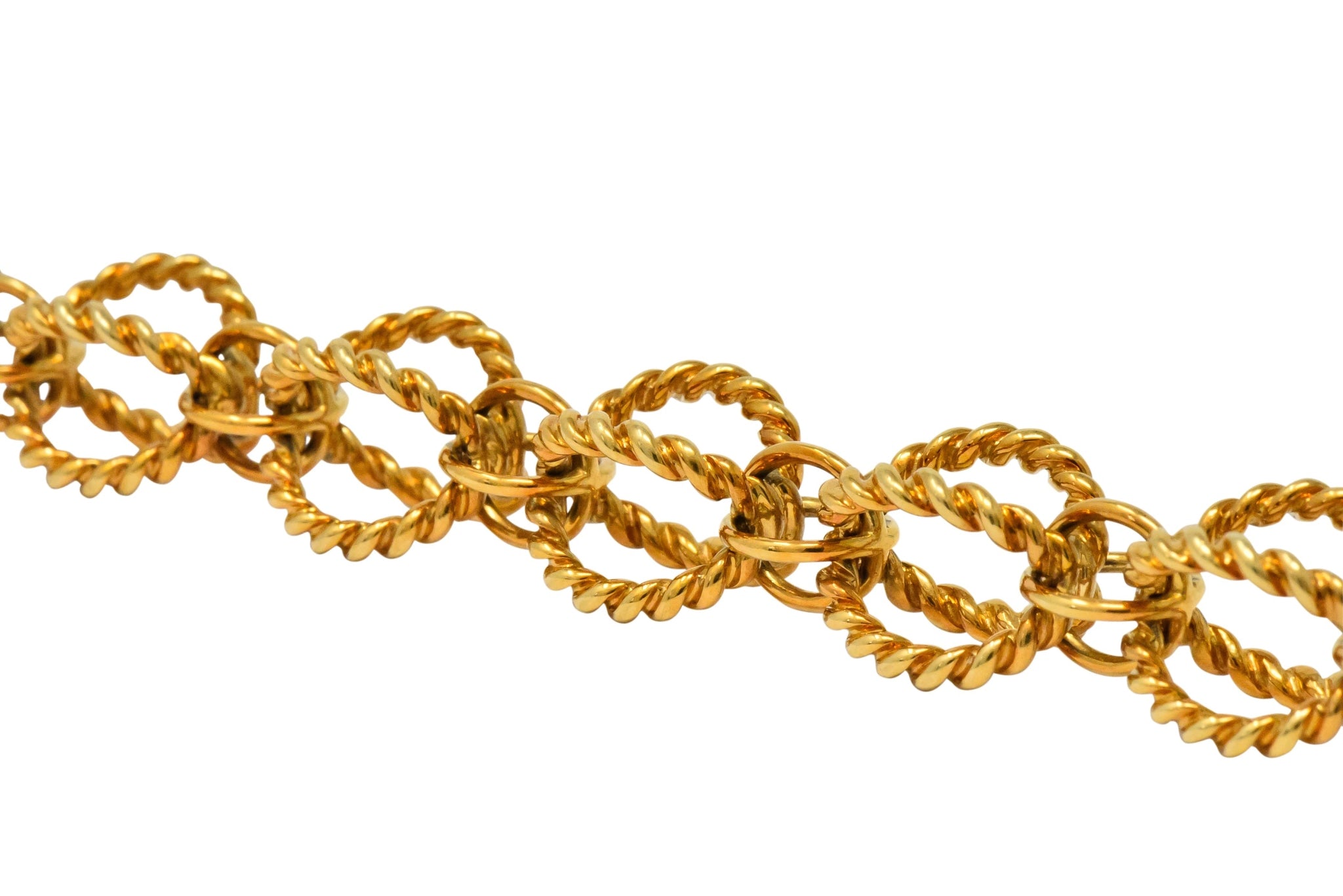 Schlumberger Tiffany & Co. Vintage 18 Karat Gold Circle Rope Bracelet - Wilson's Estate Jewelry