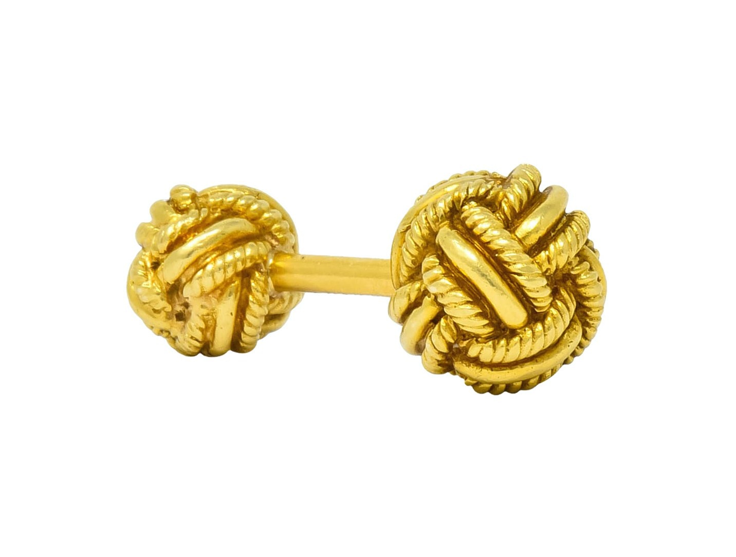 Schlumberger Tiffany & Co. Vintage 18 Karat Gold Men's Knot Cufflinks Circa 1980 - Wilson's Estate Jewelry