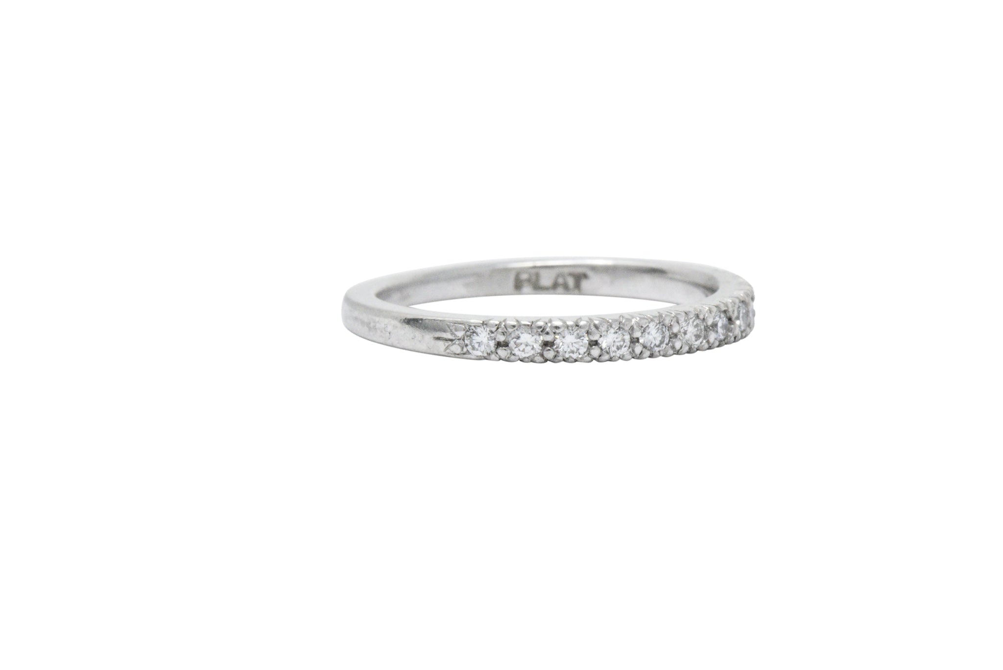 Scott Kay .25 CTW Diamond & Platinum Wedding Band Stackable Ring Wilson's Estate Jewelry