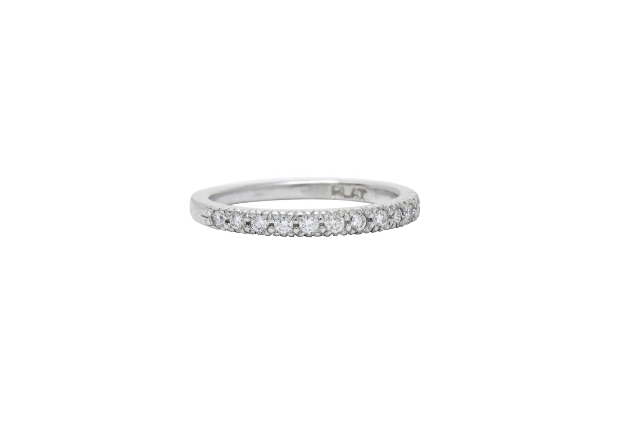 Scott Kay .25 CTW Diamond & Platinum Wedding Band Stackable Ring Wilson's Estate Jewelry