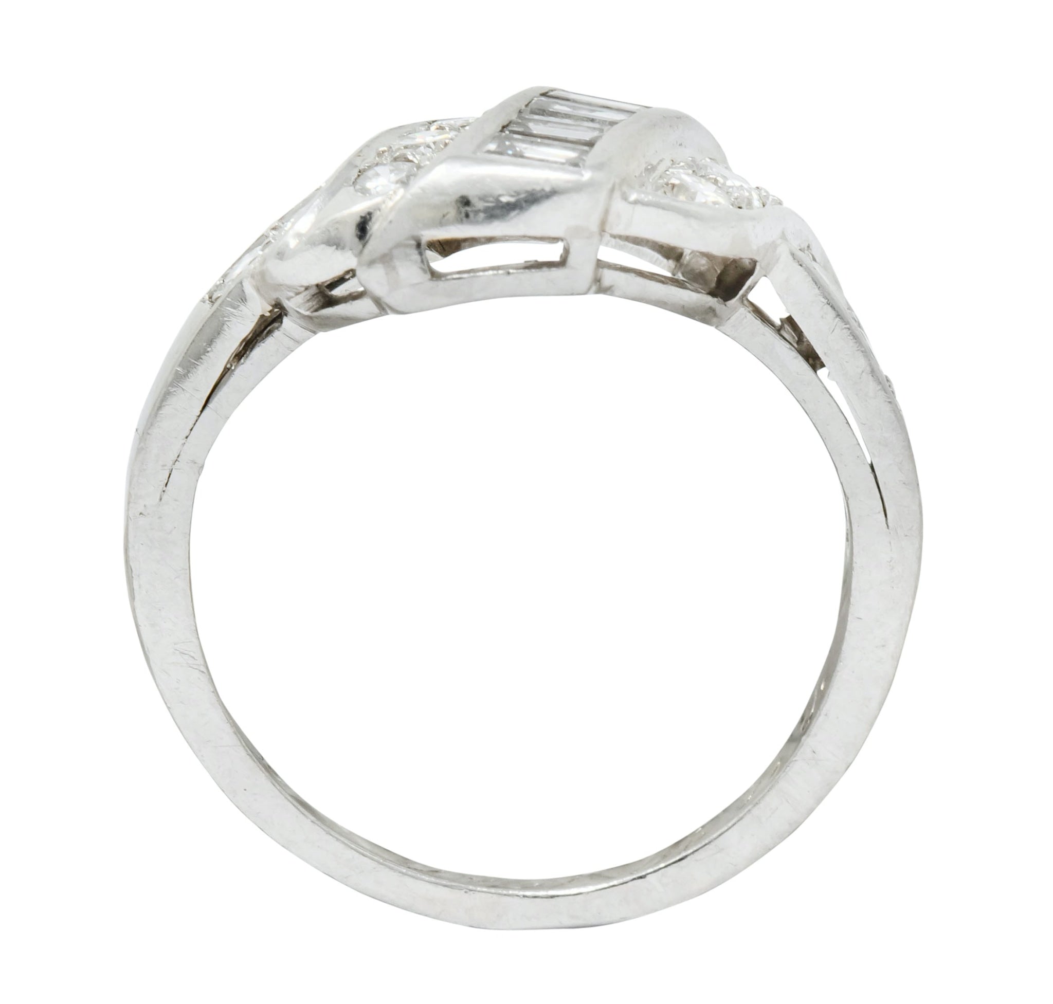 Shreve, Crump & Low Retro 0.70 CTW Diamond Platinum Band Ring - Wilson's Estate Jewelry