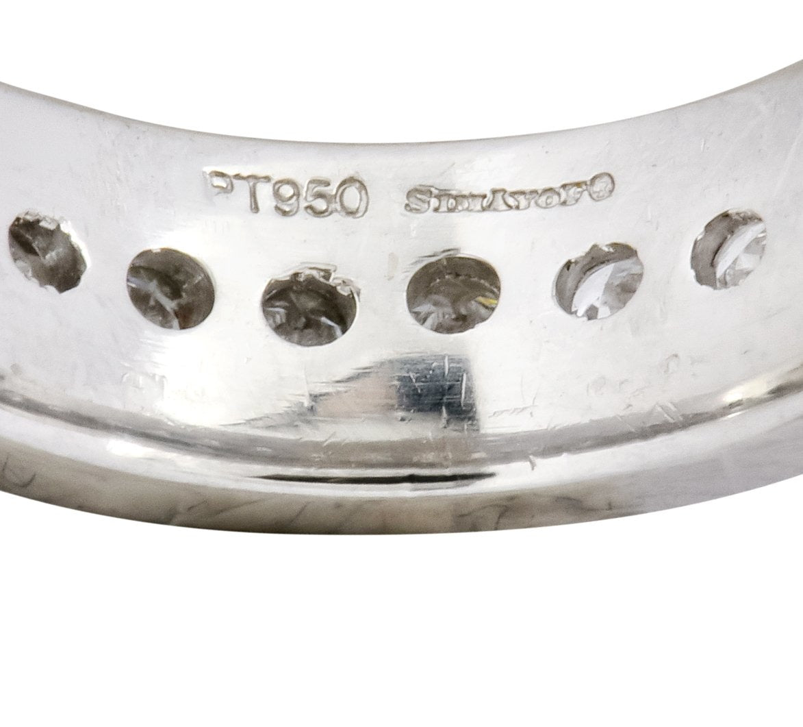 Simayof Modern 1.70 CTW Diamond Platinum Channel Eternity Band - Wilson's Estate Jewelry