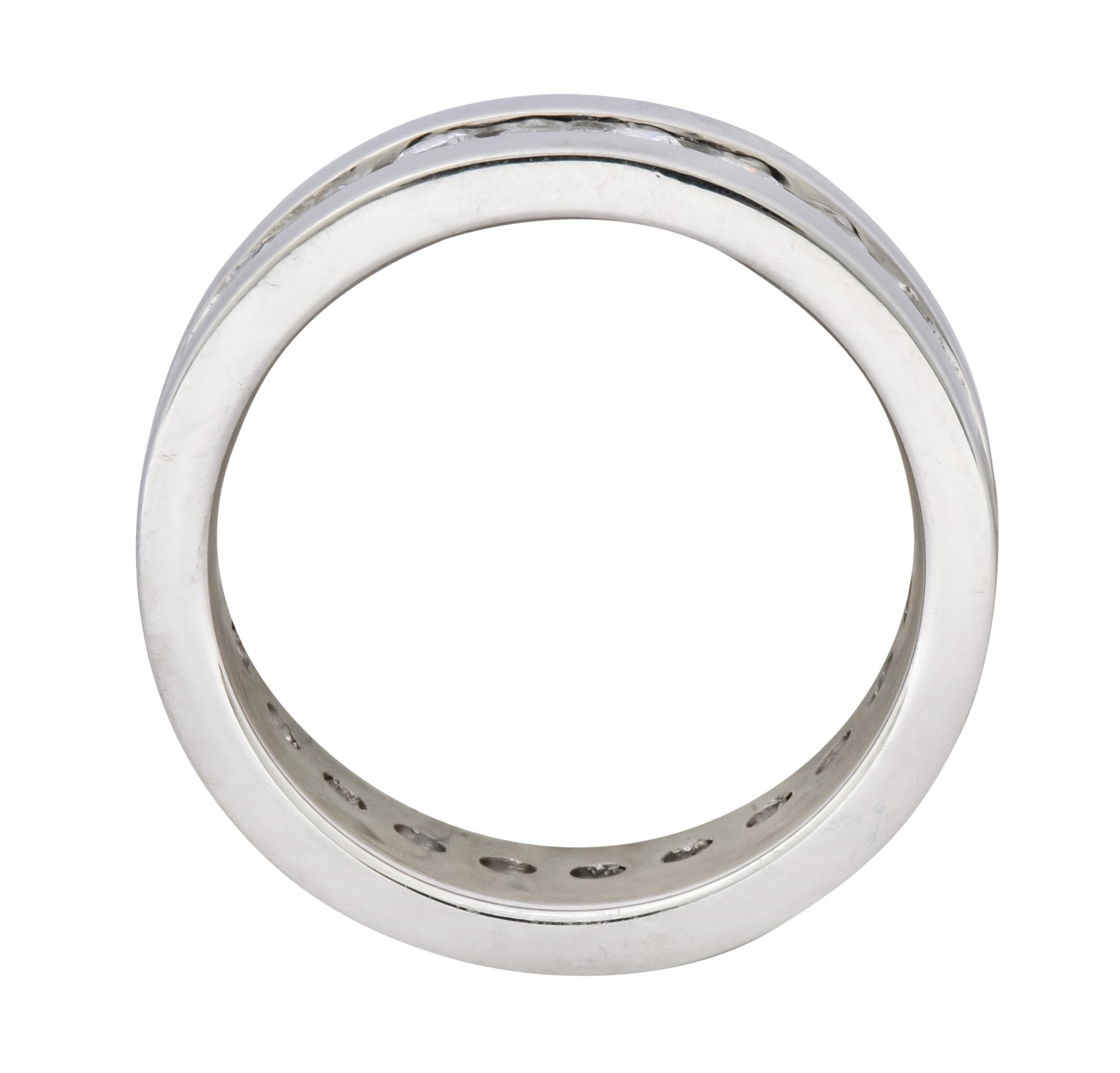 Simayof Modern 1.70 CTW Diamond Platinum Channel Eternity Band - Wilson's Estate Jewelry