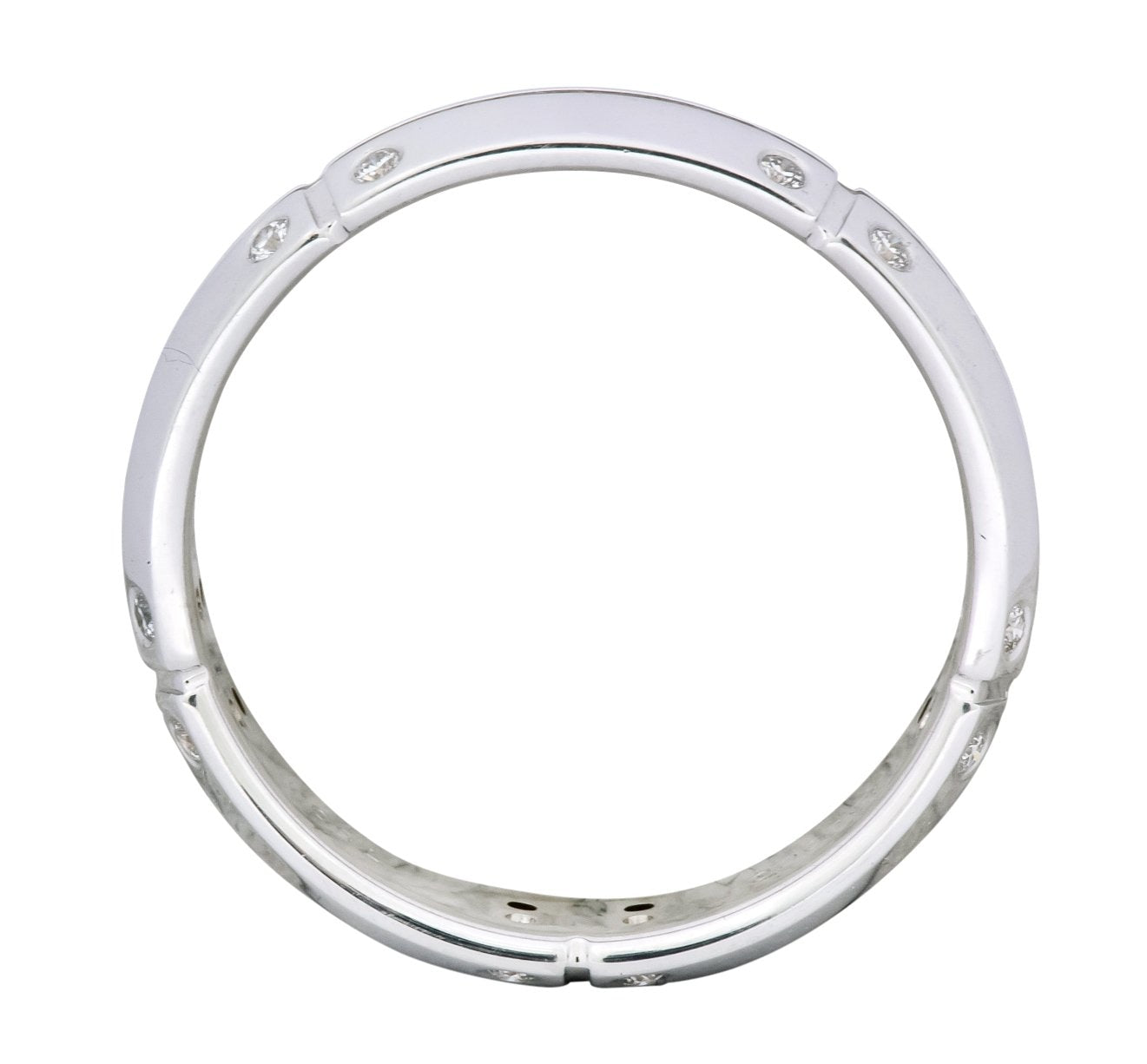 Tiffany & Co. 0.30 CTW Diamond 18 Karat White Gold Streamerica Band Ring - Wilson's Estate Jewelry