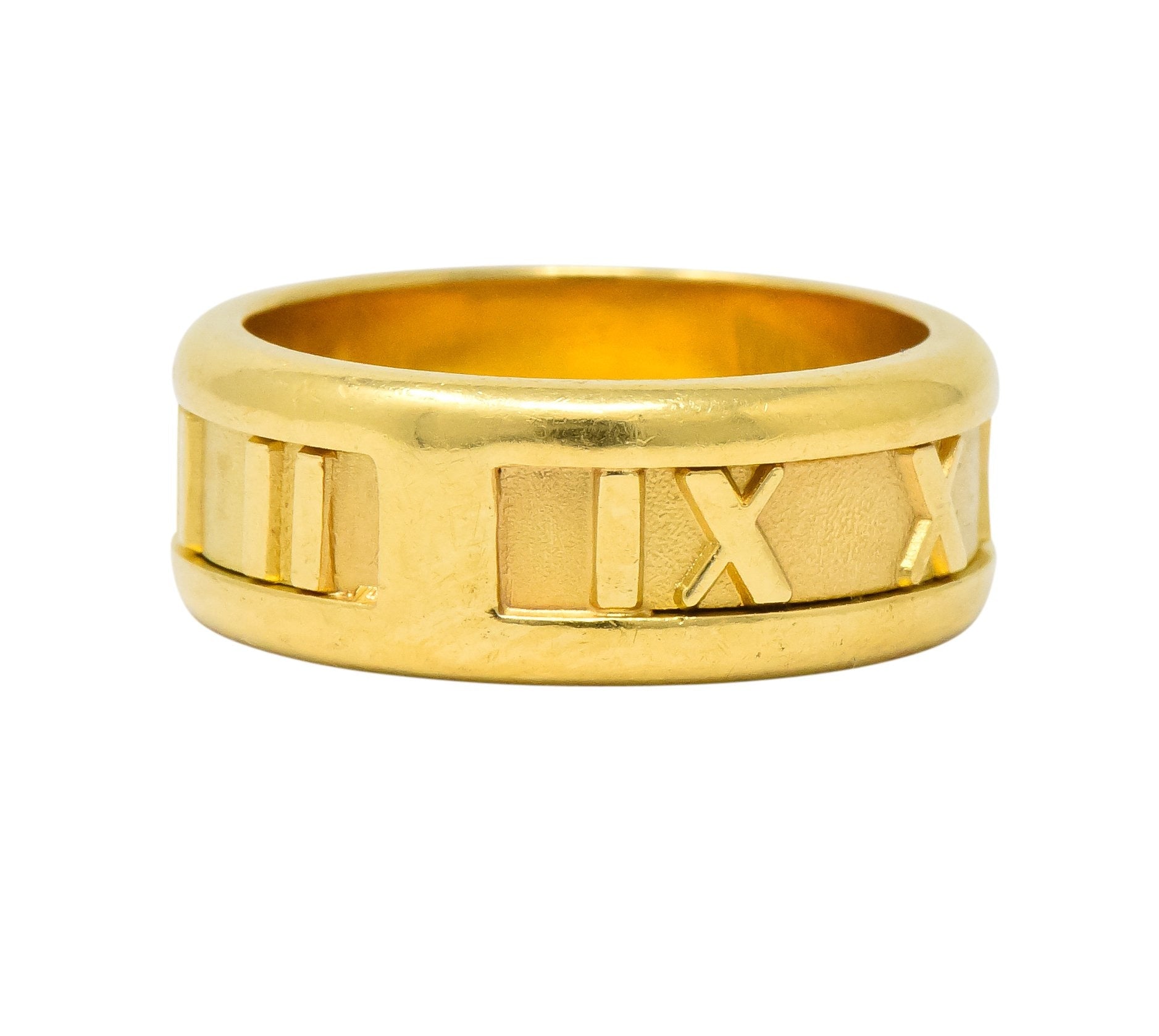 Tiffany & Co. 1995 18 Karat Gold Atlas Wide Band Ring Unisex - Wilson's Estate Jewelry
