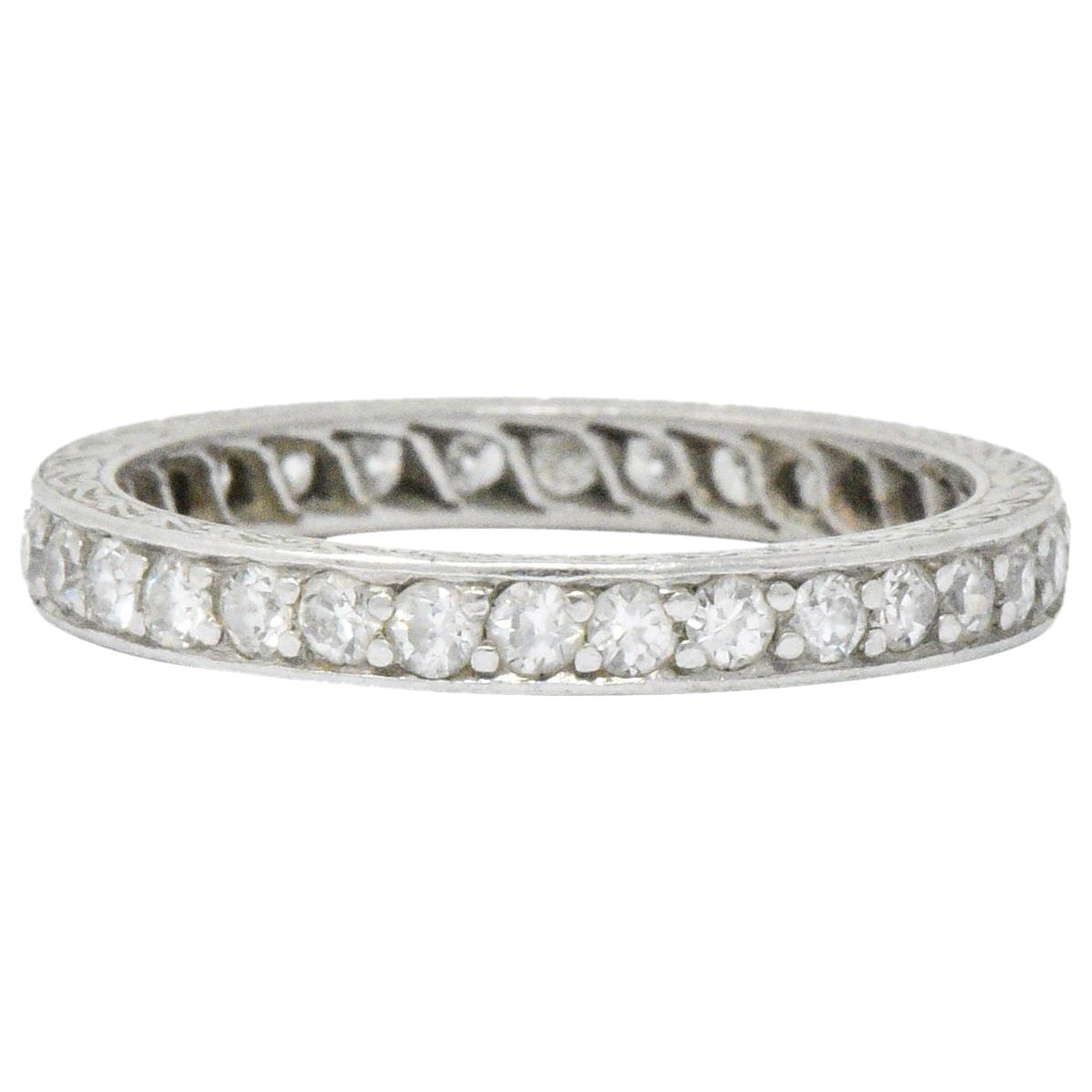 Tiffany & Co. Art Deco 0.64 CTW Diamond And Platinum Eternity Band Wilson's Estate Jewelry