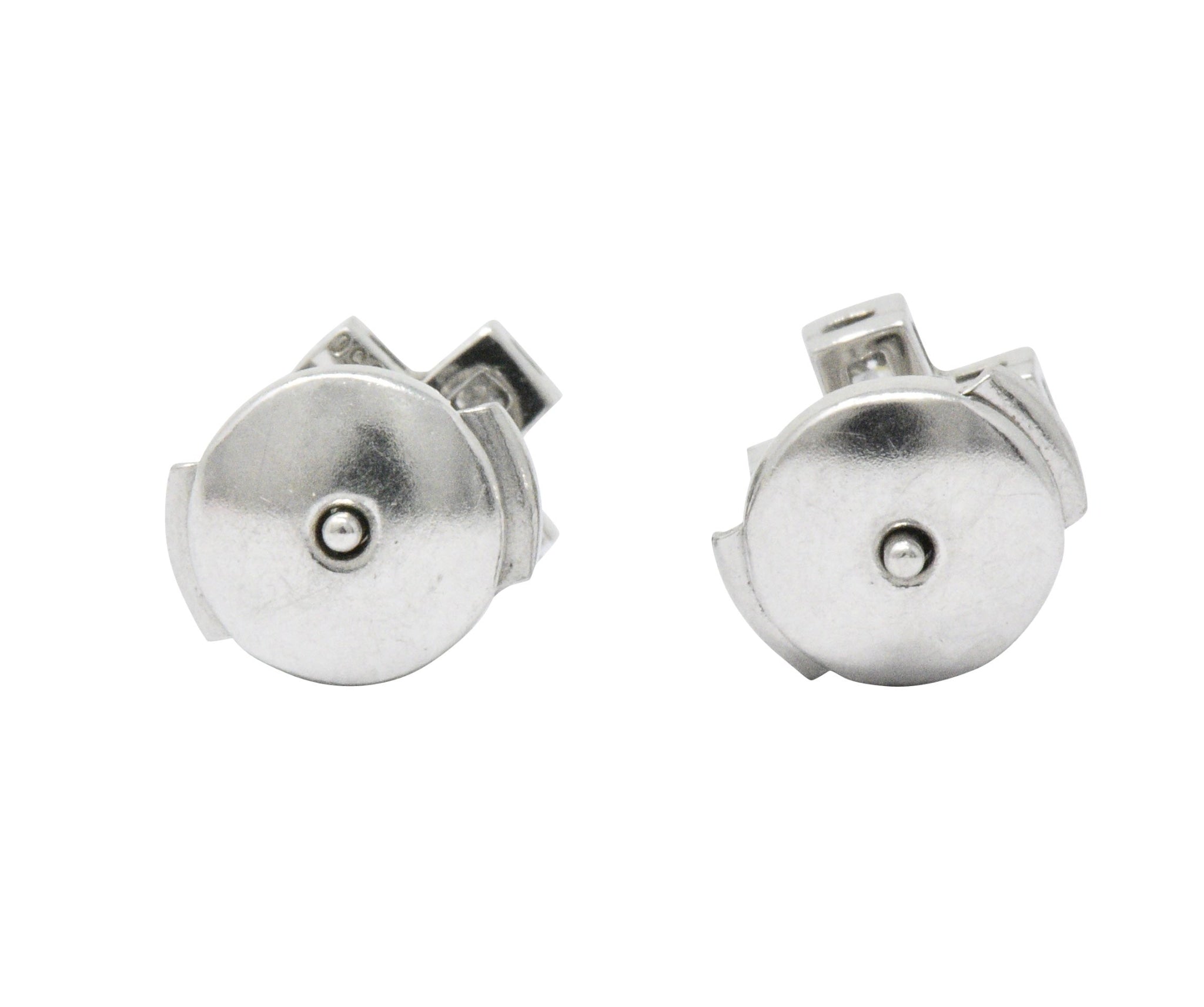 Tiffany & Co. Contemporary 0.30 CTW Diamond Platinum Cruciform Earrings Wilson's Estate Jewelry