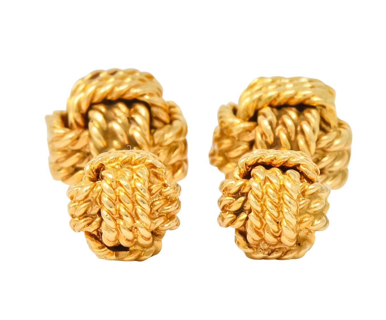 Tiffany & Co. Larter & Sons Mid-Century 14 Karat Gold Men's Knot Cufflinks - Wilson's Estate Jewelry