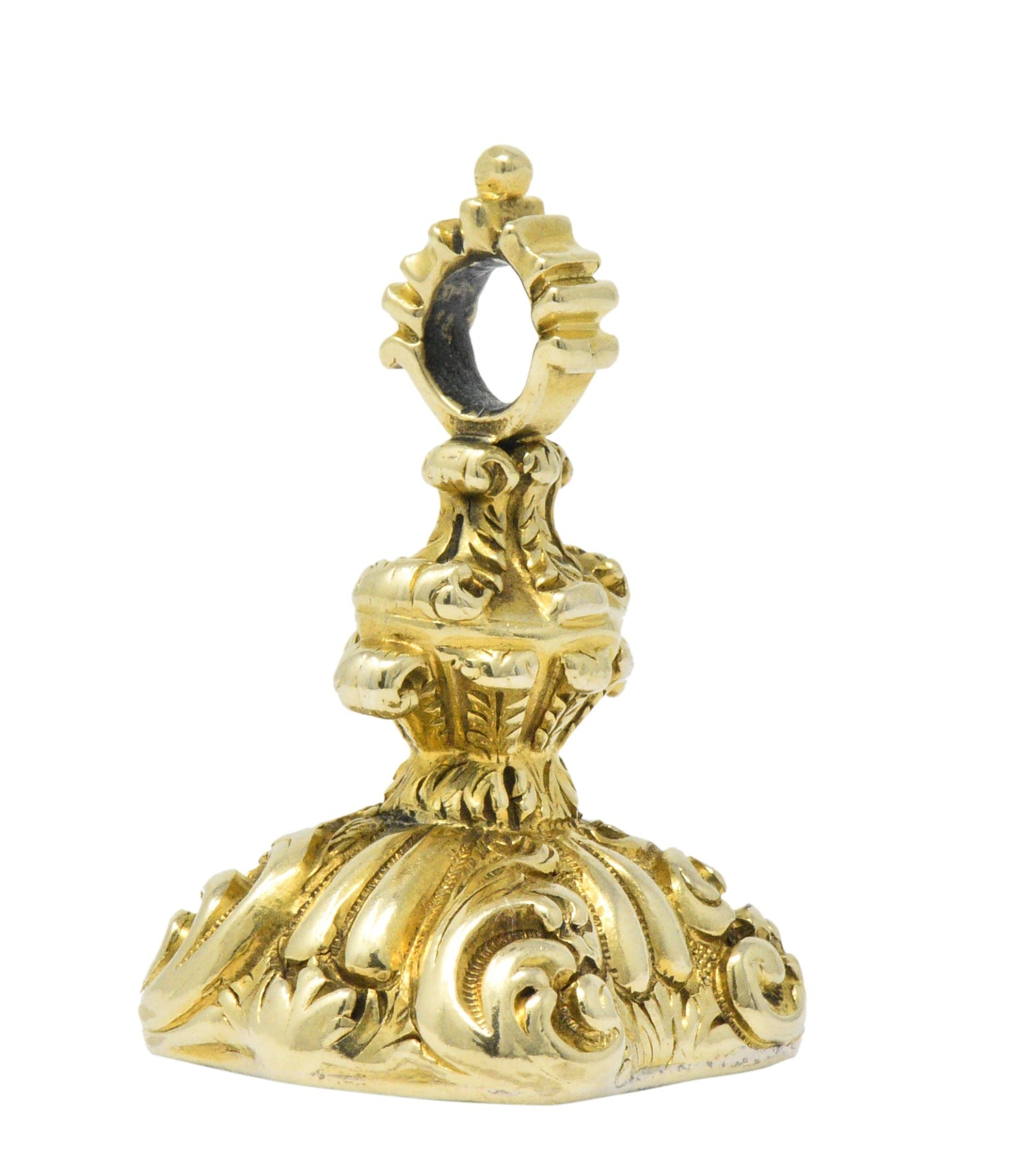 Victorian Stag Carnelian Intaglio 14 Karat Gold Fob/Charm Wilson's Estate Jewelry