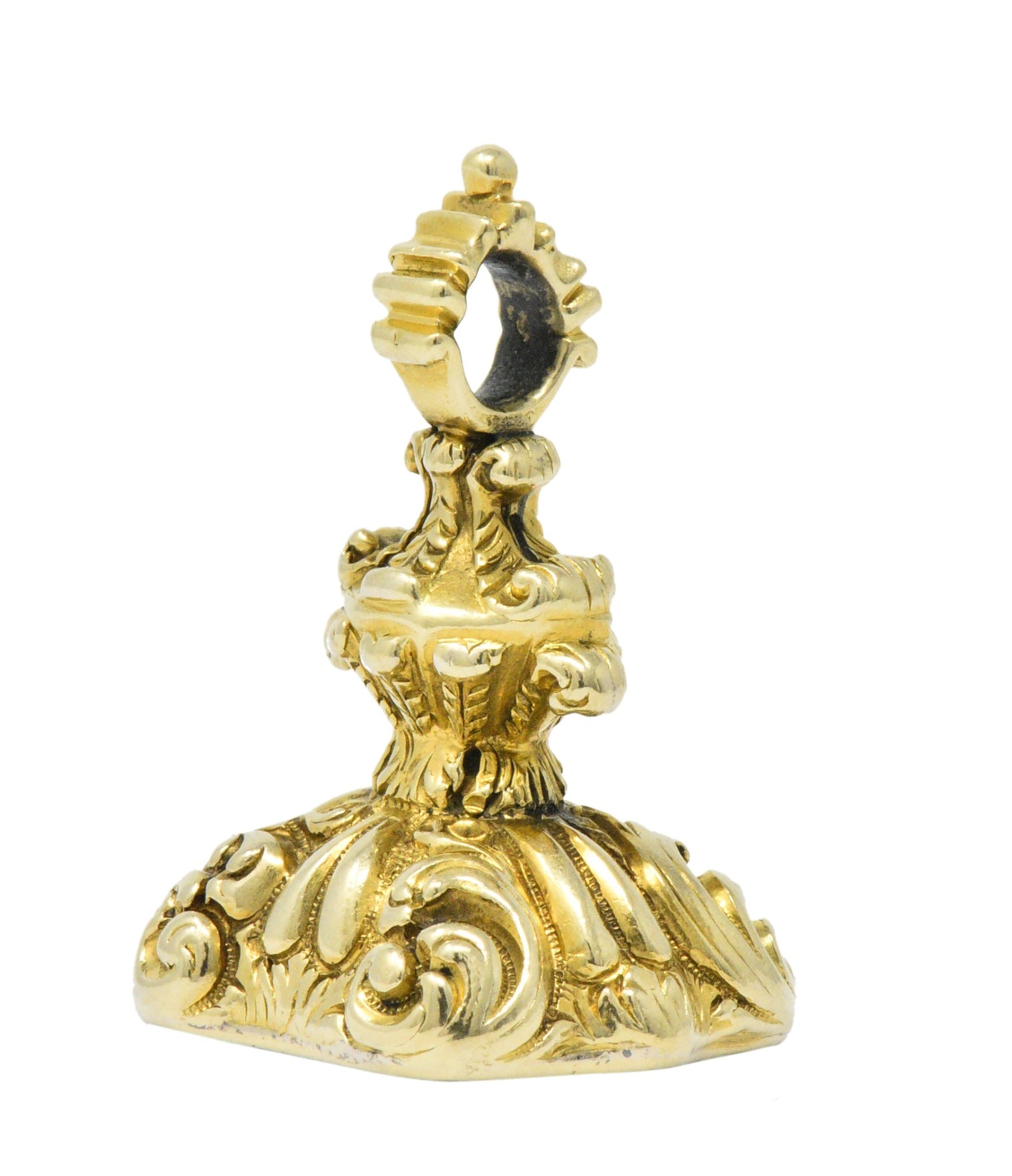 Victorian Stag Carnelian Intaglio 14 Karat Gold Fob/Charm Wilson's Estate Jewelry