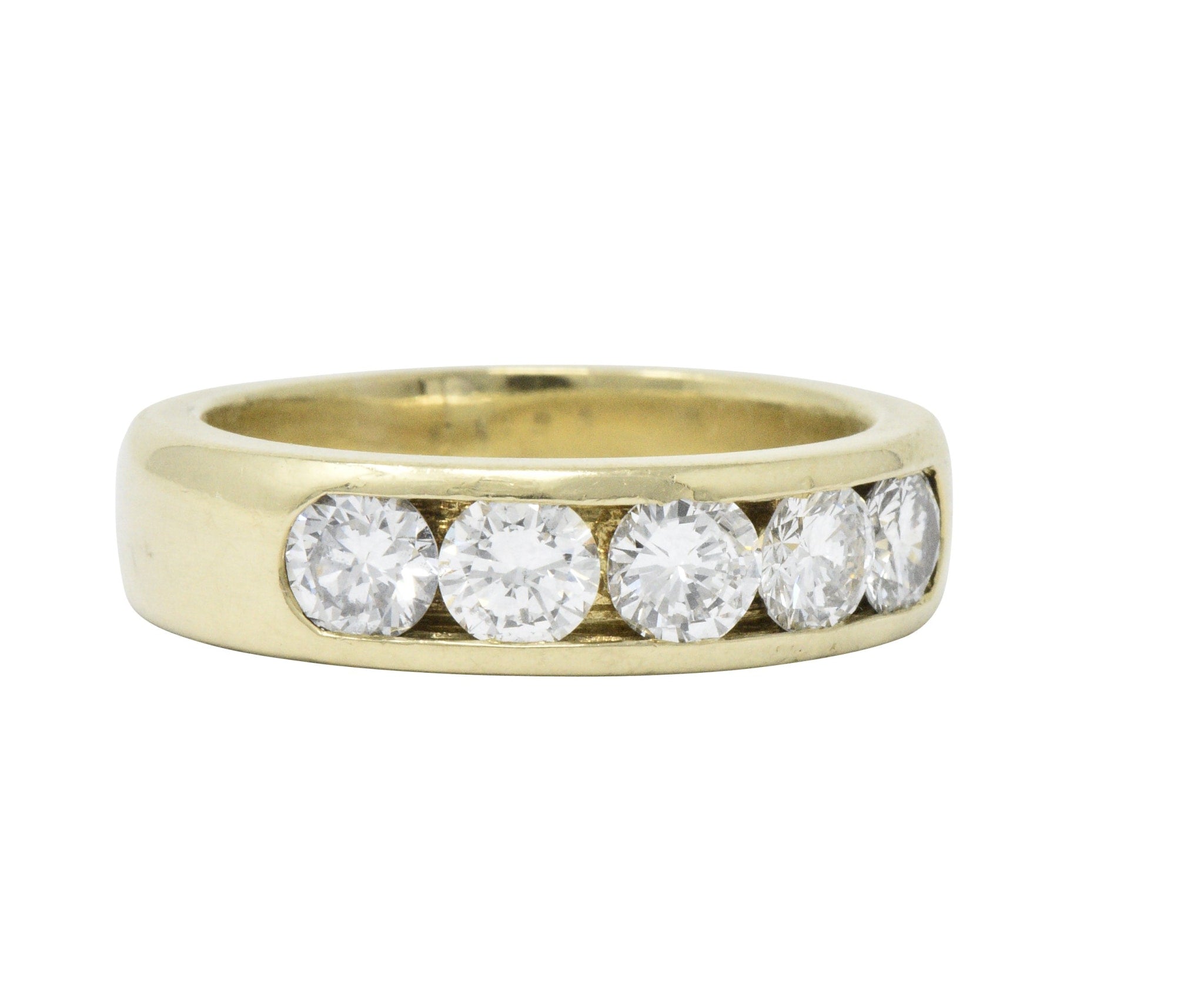 Vintage 2.75 CTW Diamond 18 Karat Gold Men's Ring Wilson's Estate Jewelry