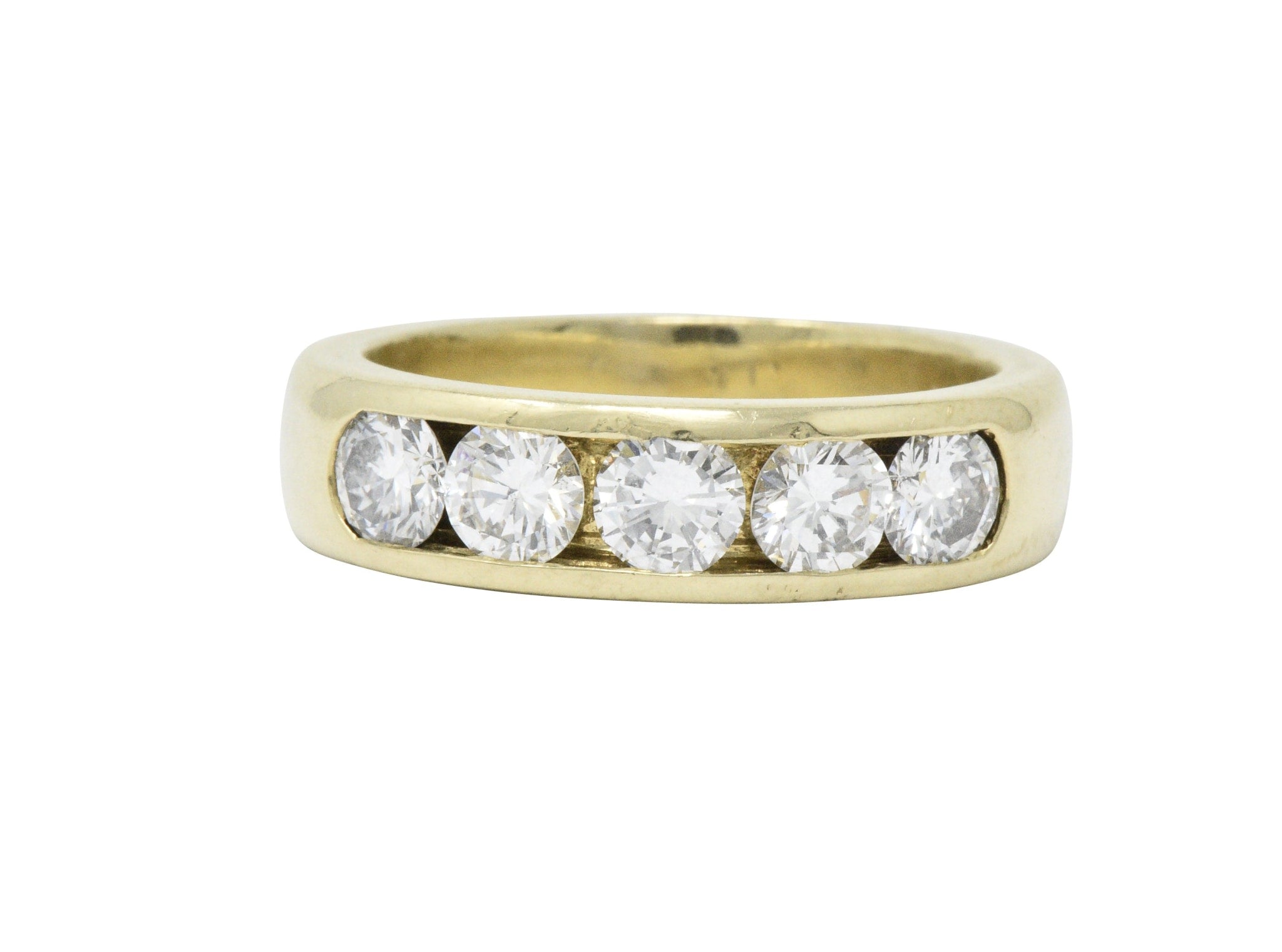 Vintage 2.75 CTW Diamond 18 Karat Gold Men's Ring Wilson's Estate Jewelry