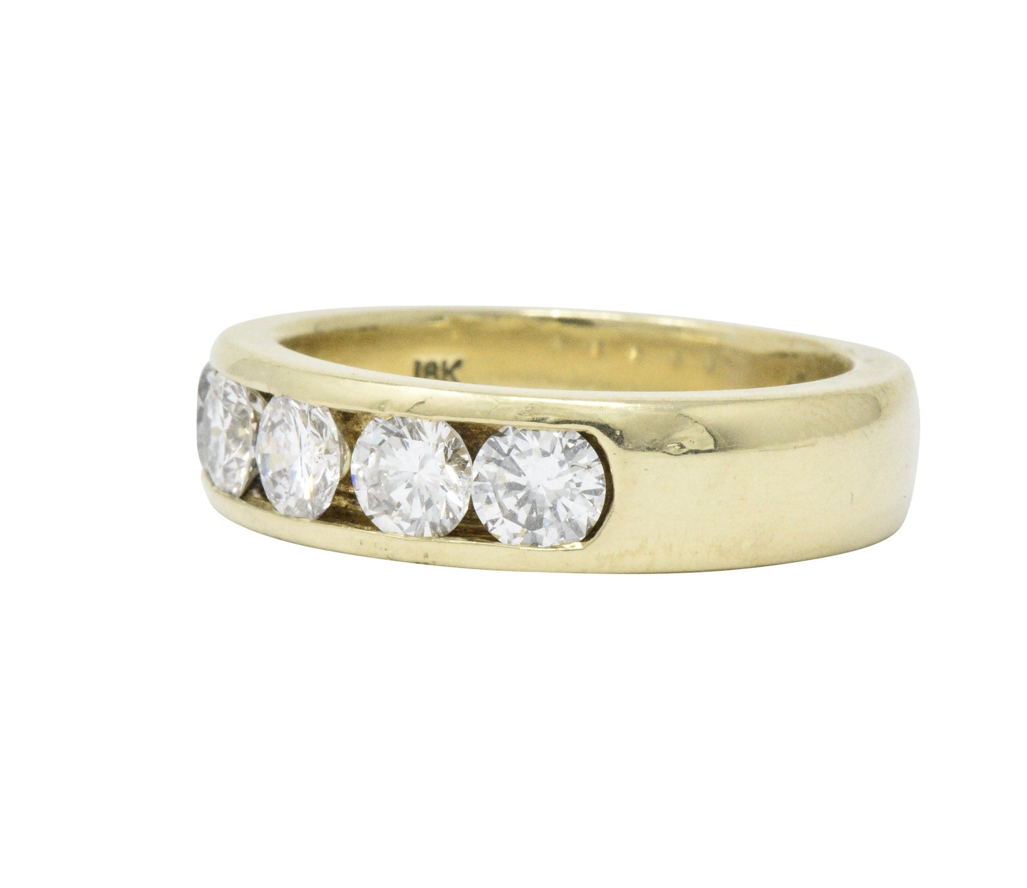 Vintage 2.75 CTW Diamond 18 Karat Gold Men's Ring Wilson's Estate Jewelry