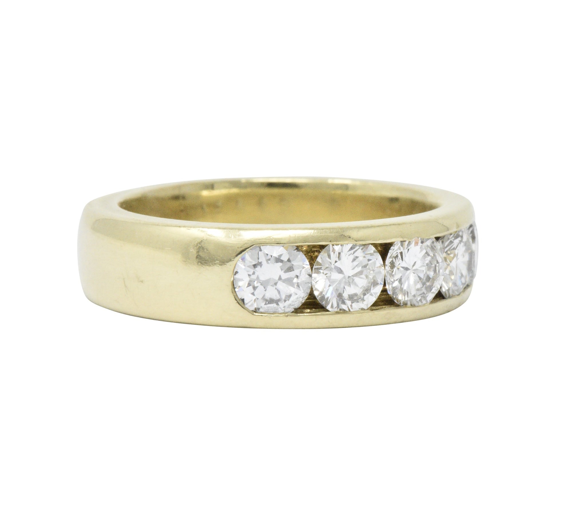 Vintage 2.75 CTW Diamond 18 Karat Gold Men's Ring Wilson's Estate Jewelry