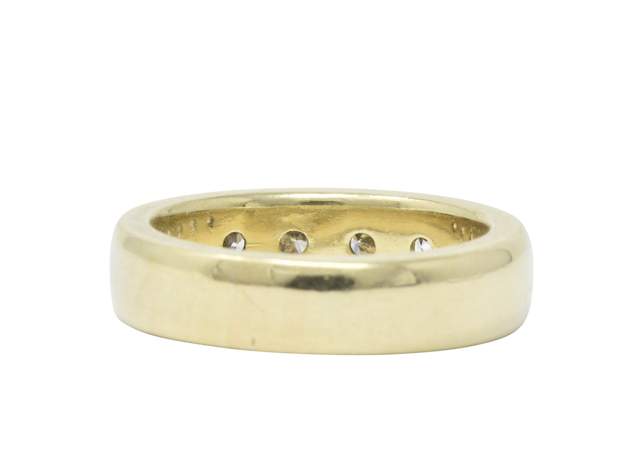Vintage 2.75 CTW Diamond 18 Karat Gold Men's Ring Wilson's Estate Jewelry