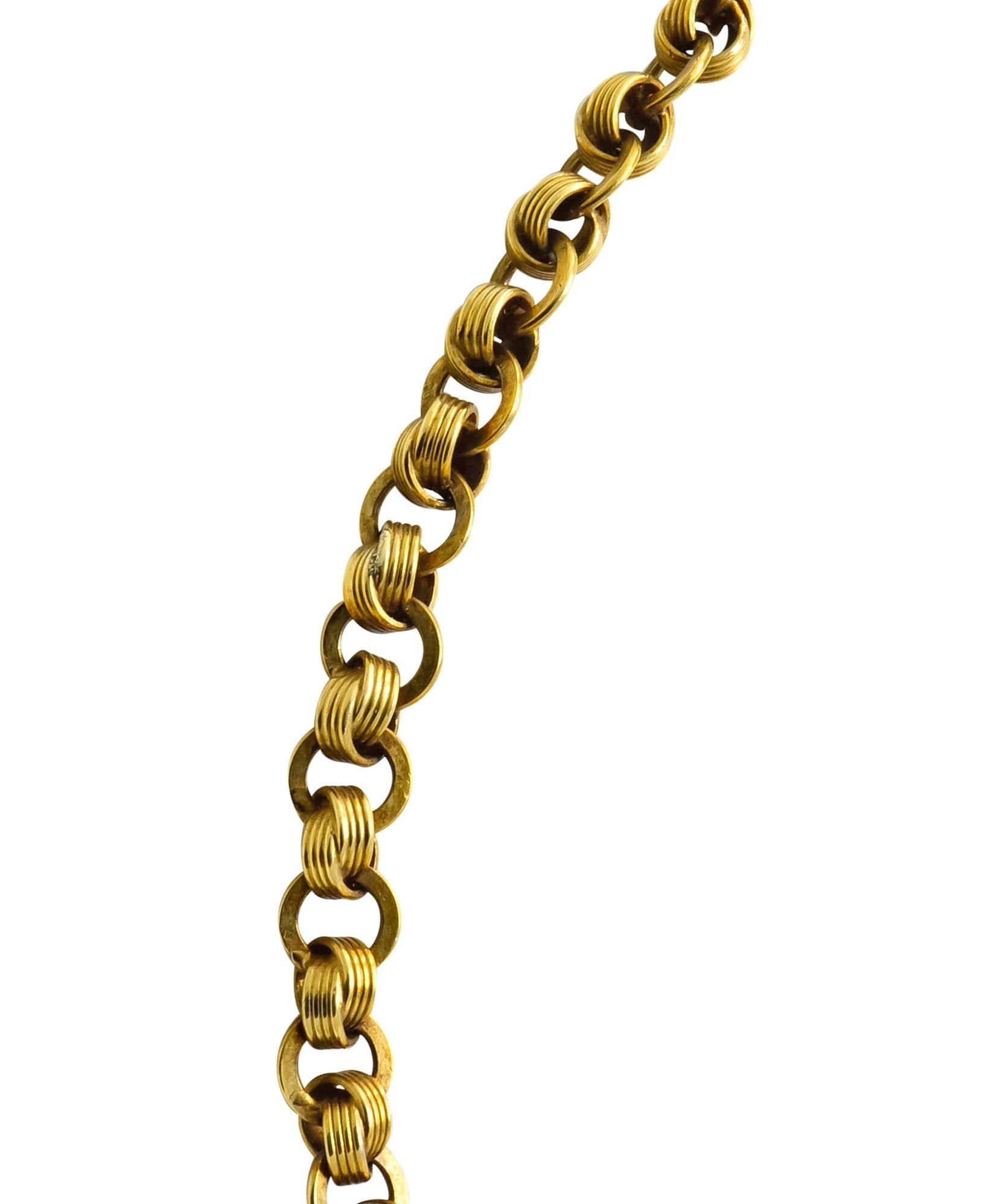 Walter Lampl Retro Jade 14 Karat Yellow Gold Drop Necklace - Wilson's Estate Jewelry