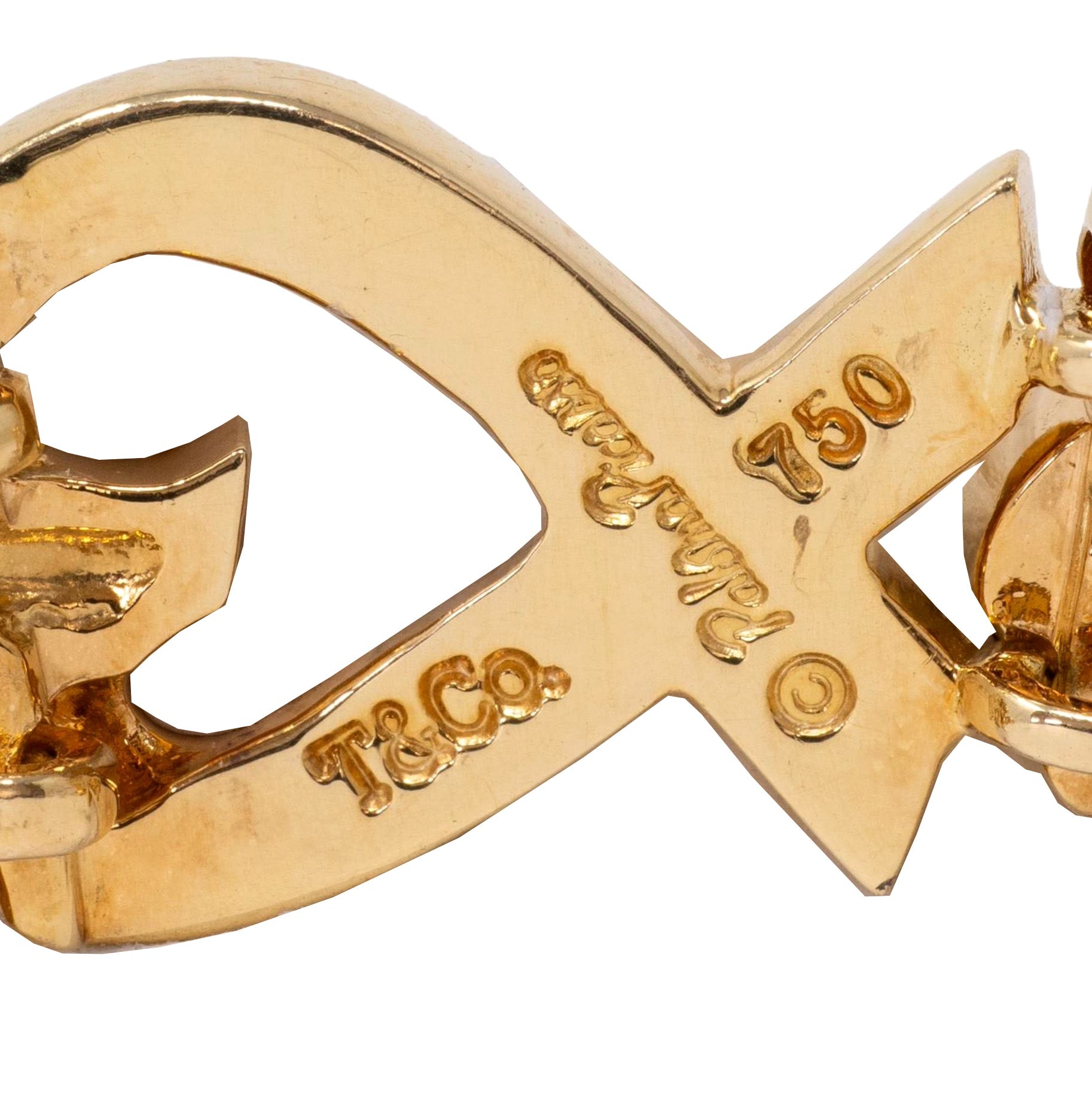 Tiffany & Co. Paloma Picasso 1980's 18 Karat Yellow Gold Vintage Loving Hearts Link Bracelet