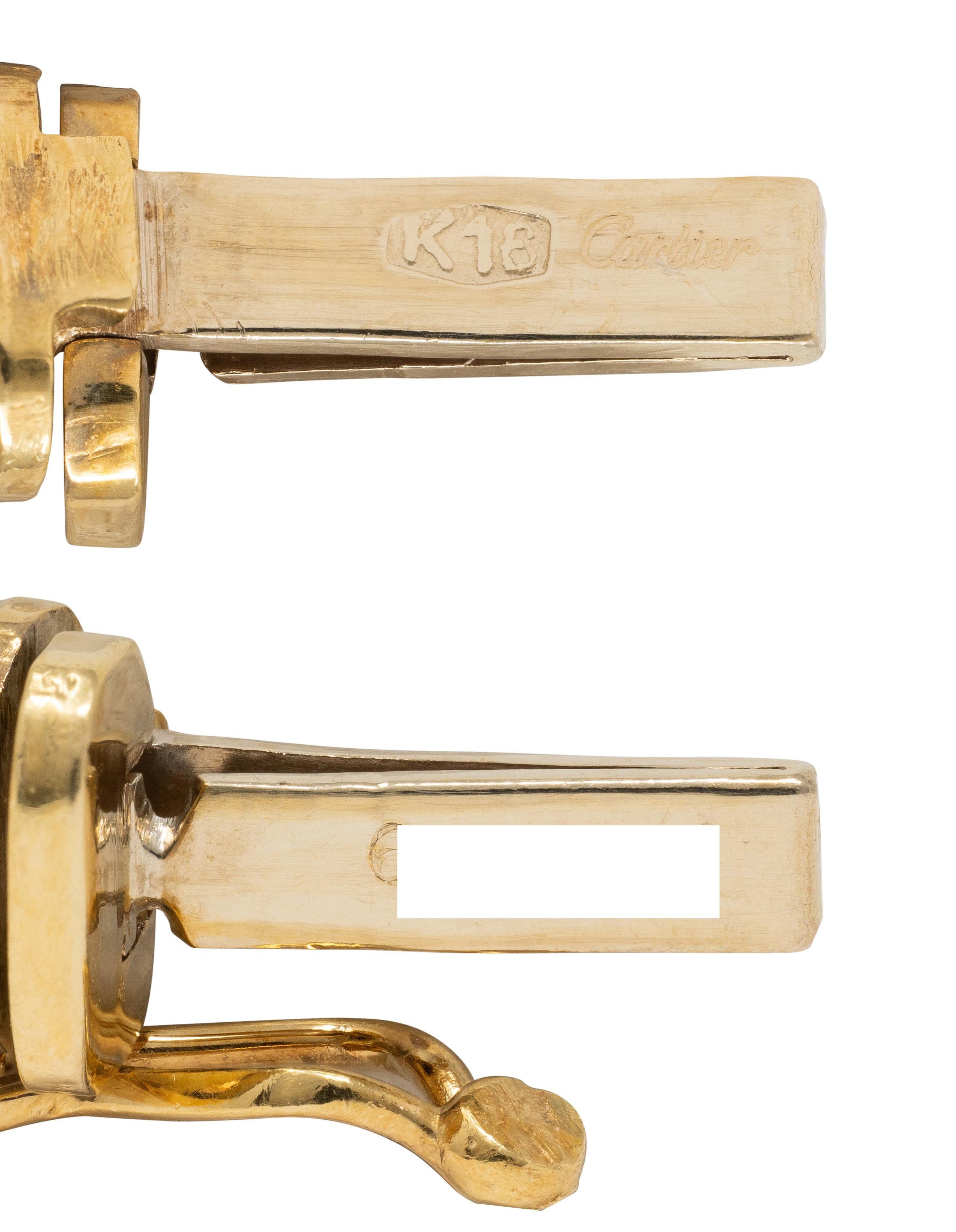 Cartier 1980's 18 Karat Yellow Gold Vintage Graduated Tubogas Collar Necklace