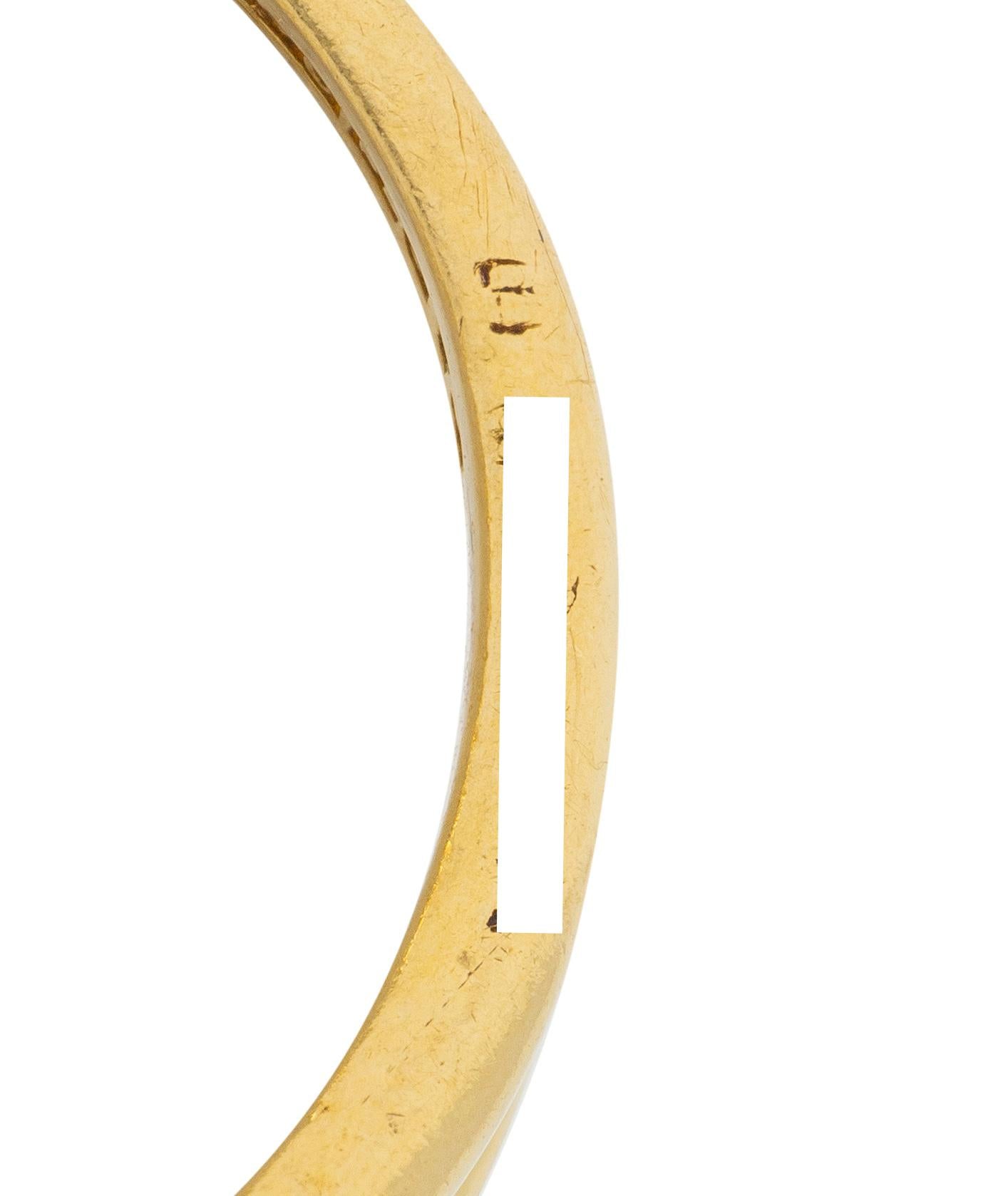 Cartier 1970's 18 Karat Two-Tone Yellow White Gold Vintage locking Loop Ring