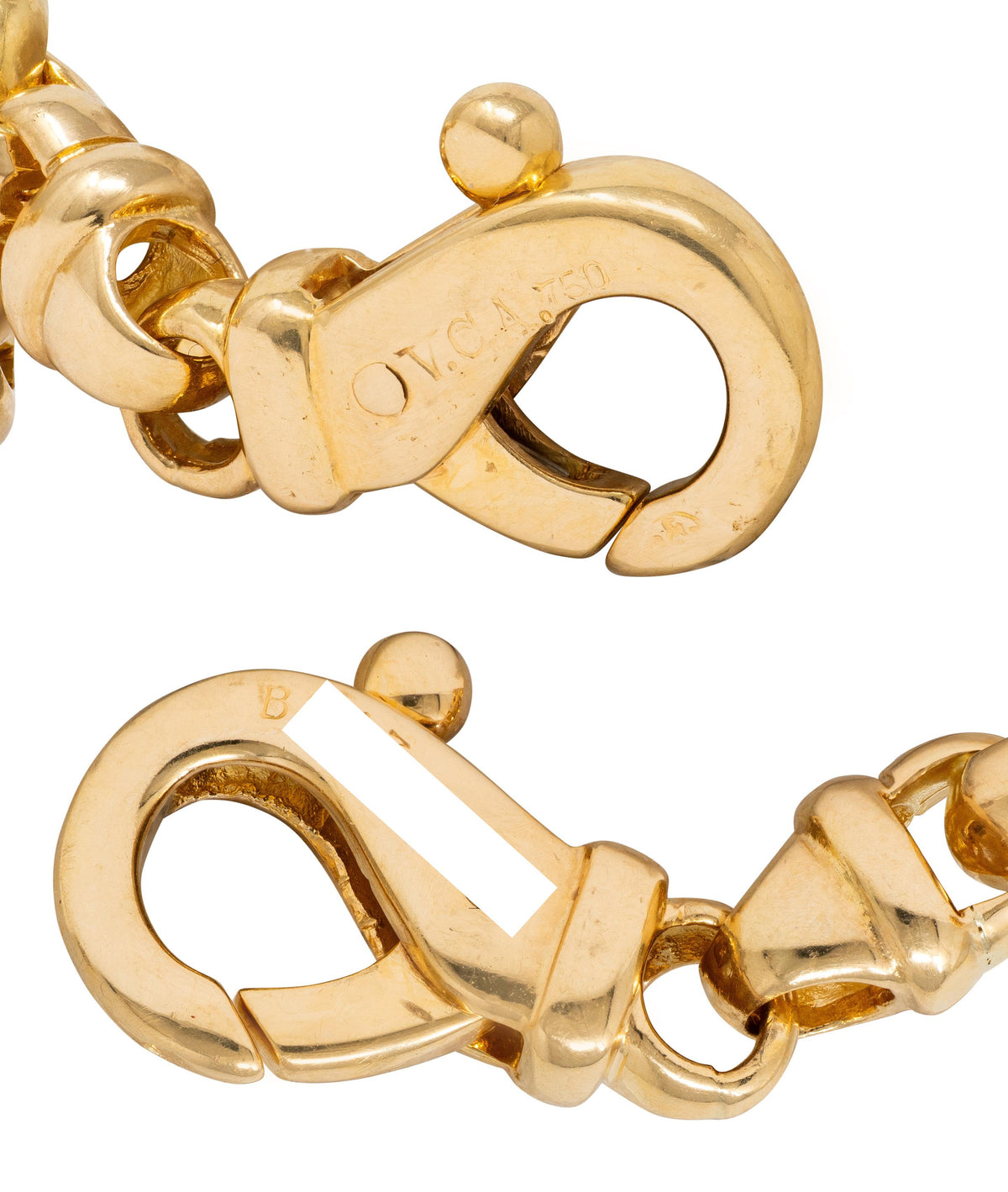 Van Cleef & Arpels French 1990's Globe Cable Link Charm Bracelet