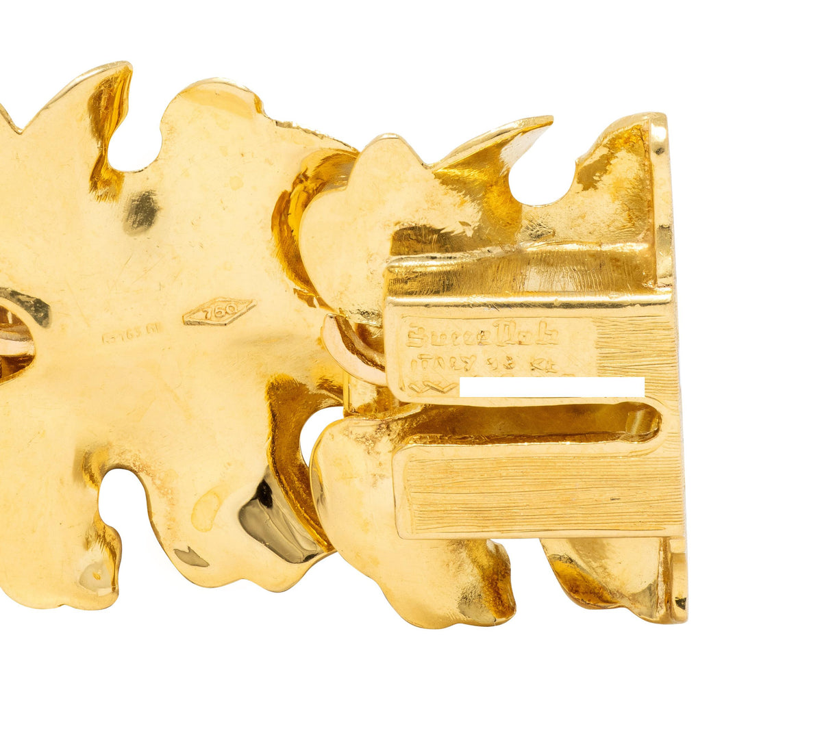 Buccellati 1970's 18 Karat Yellow Gold Vintage Maple Leaf Link Bracelet