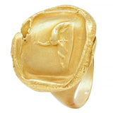 Kieselstein-Cord 18K Yellow Gold Abstrac Animal Intaglio Vintage Signet Ring