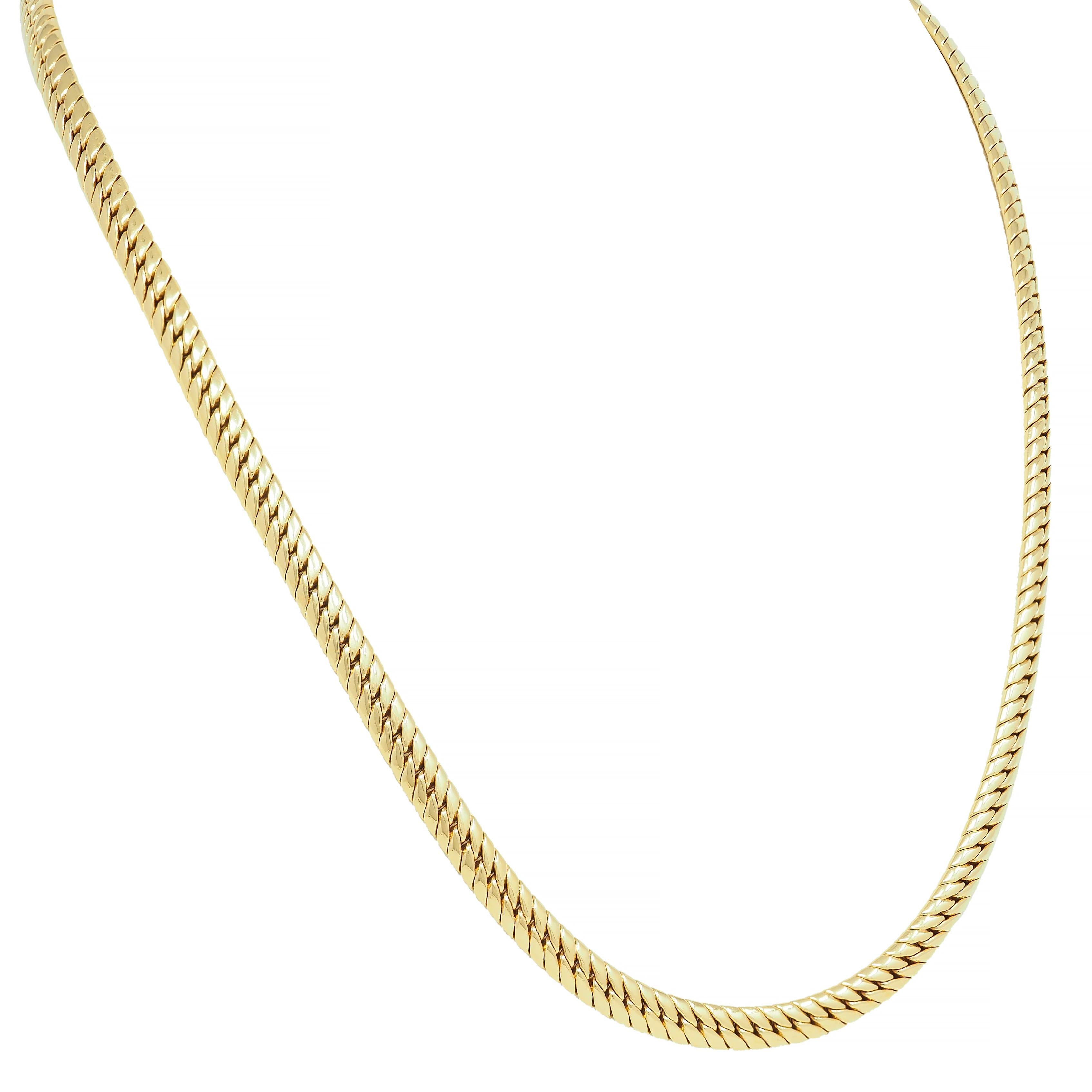 Van Cleef & Arpels 1980's 18 Karat Yellow Gold Vintage Snake Chain Necklace