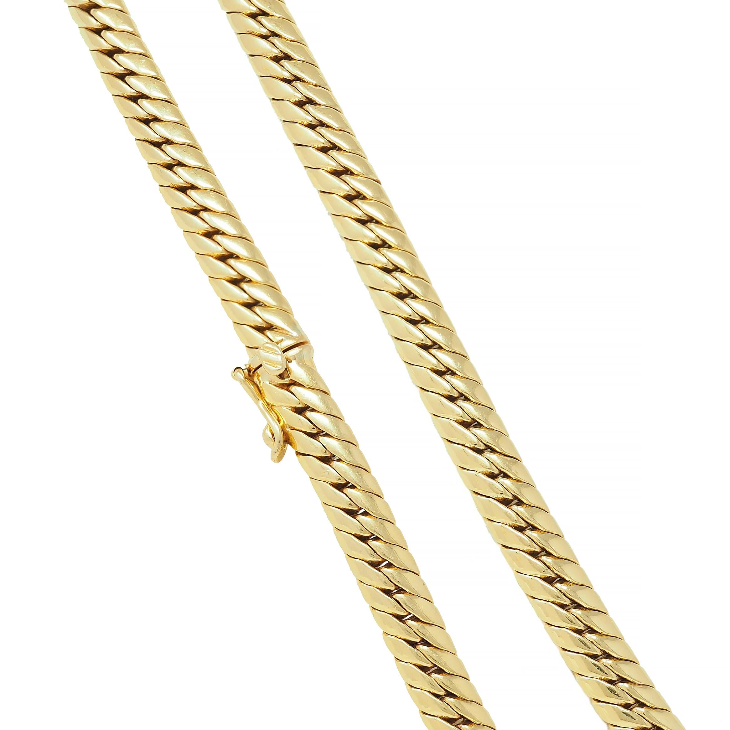 Van Cleef & Arpels 1980's 18 Karat Yellow Gold Vintage Snake Chain Necklace