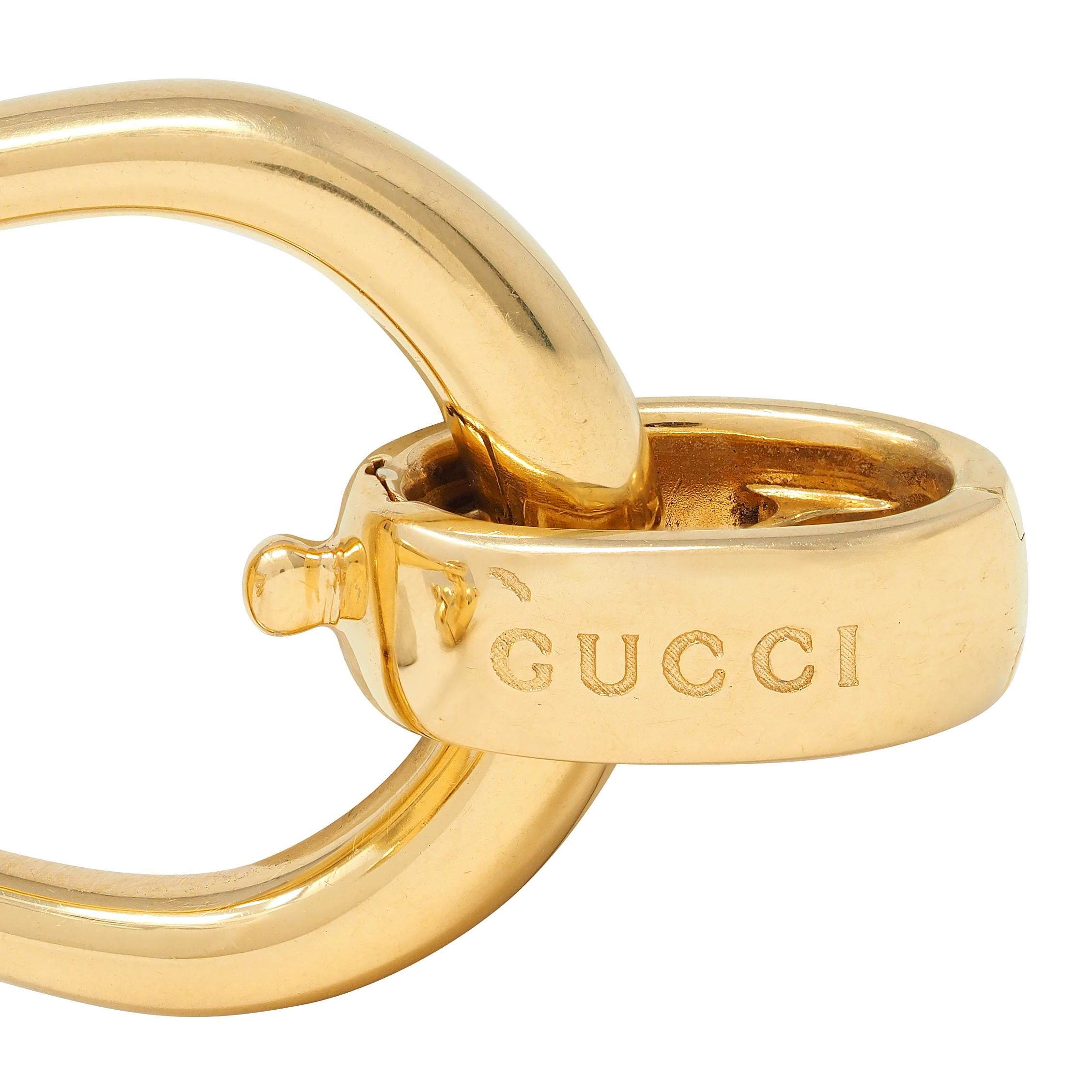 Gucci 18 Karat Yellow Gold Vintage Horsebit Link Bracelet