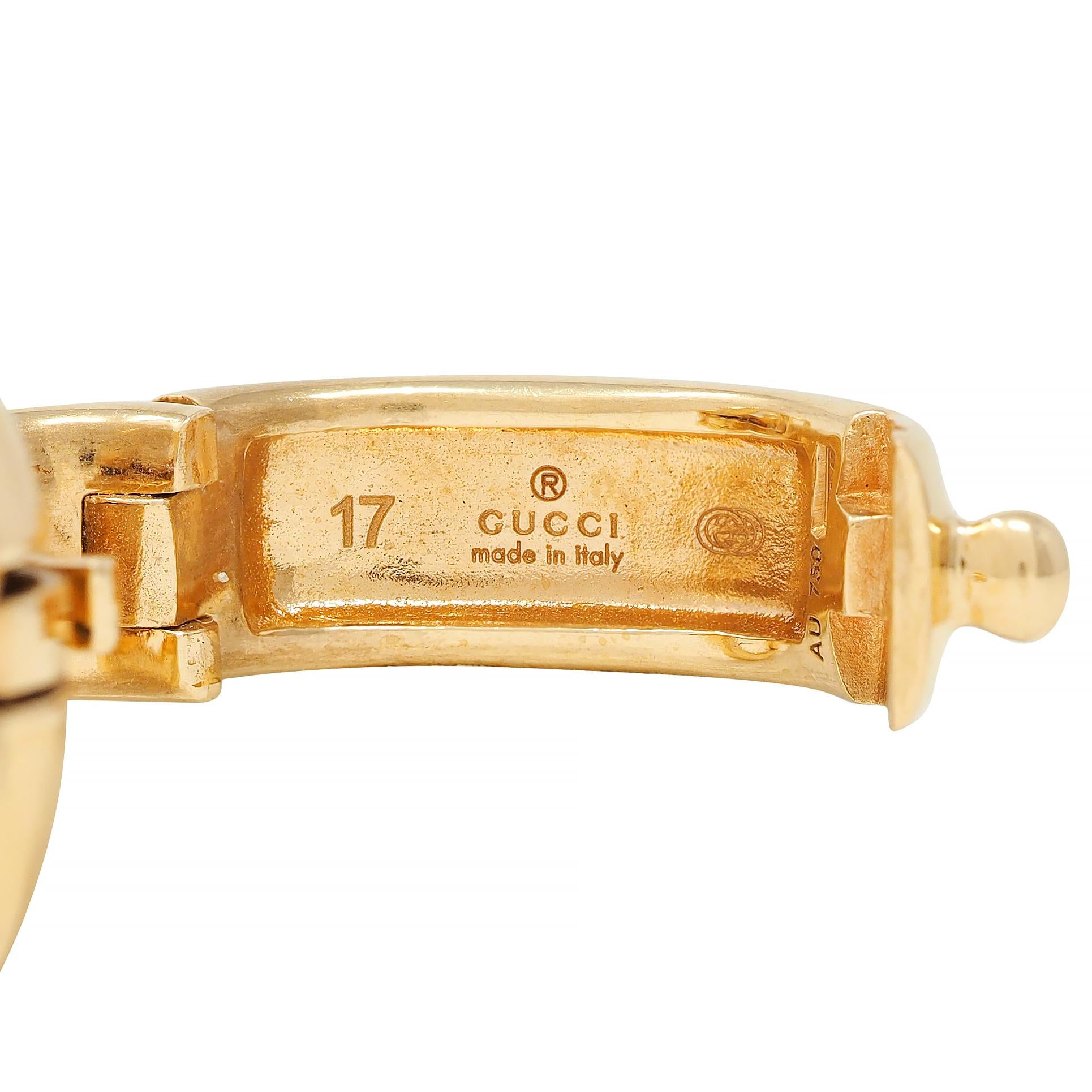 Gucci 18 Karat Yellow Gold Vintage Horsebit Link Bracelet