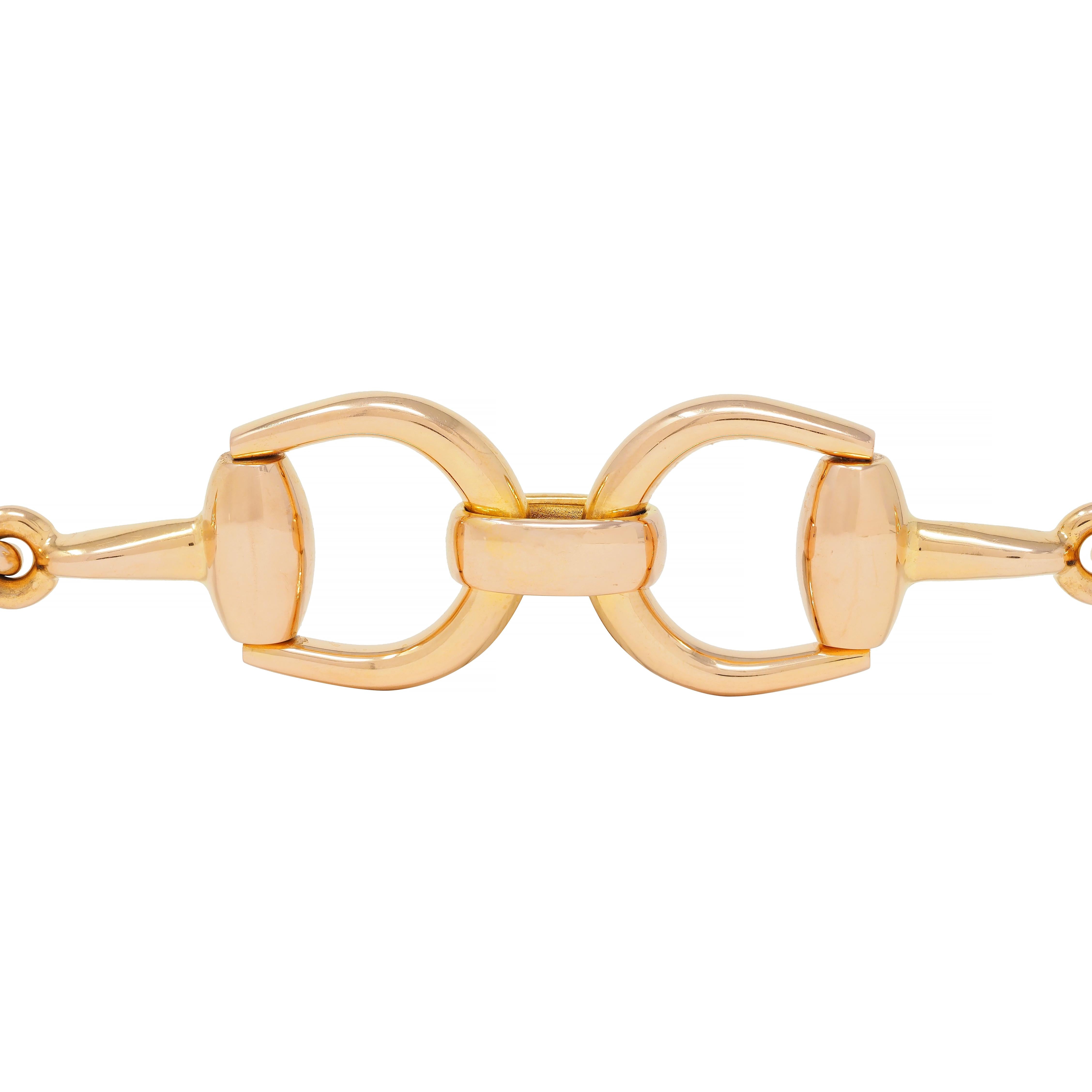 Gucci 18 Karat Rose Gold Vintage Horsebit Link Bracelet