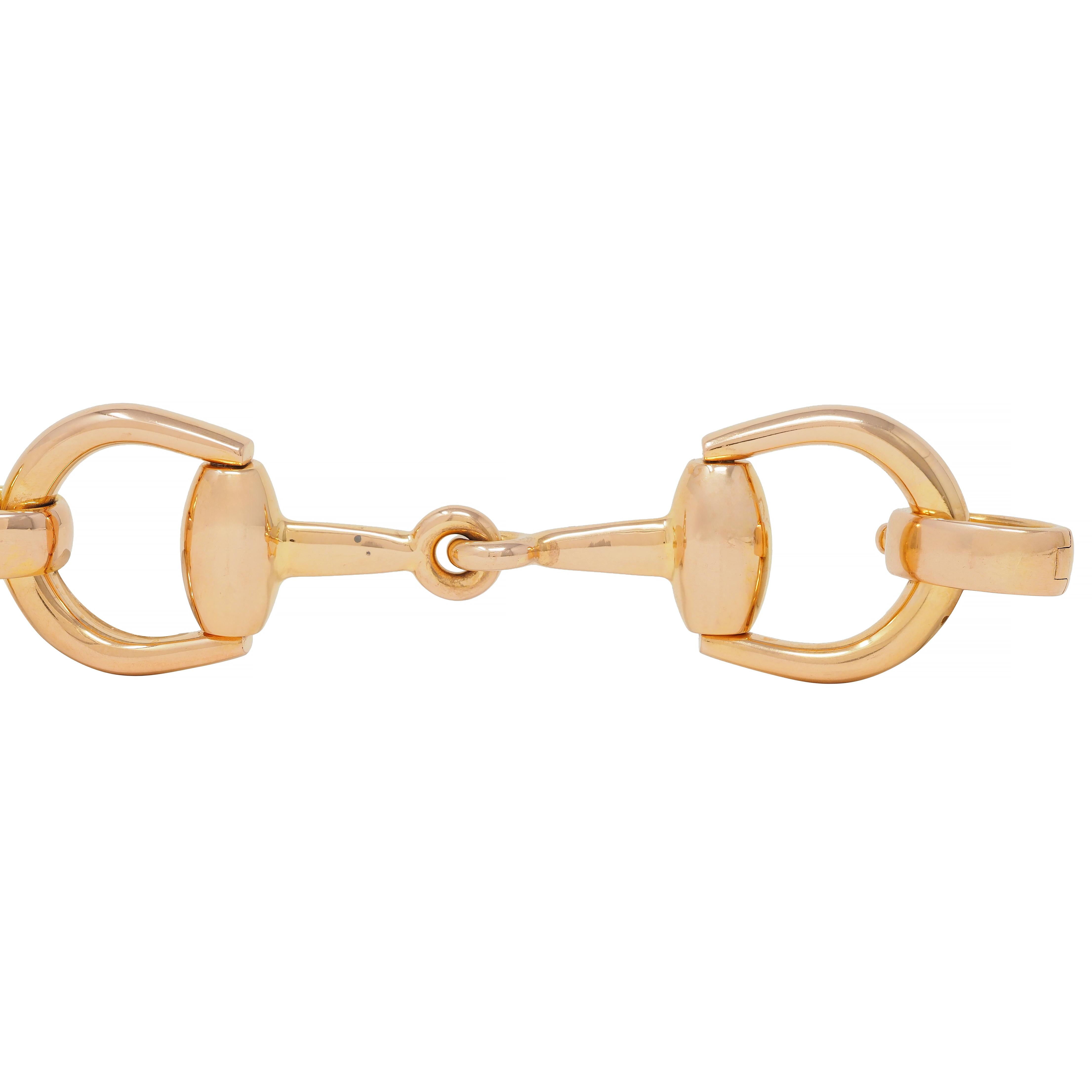 Gucci 18 Karat Rose Gold Vintage Horsebit Link Bracelet