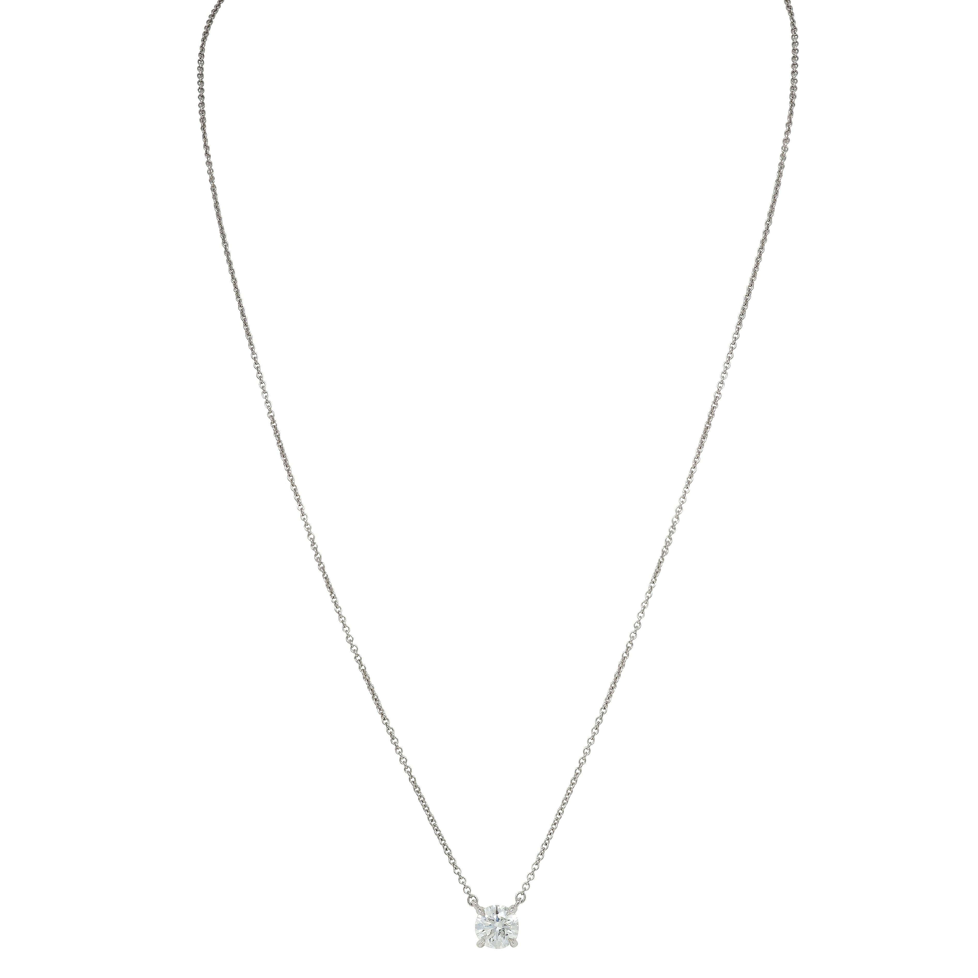 Elsa Peretti Tiffany & Co. 0.96 CTW Diamond Platinum Vintage Station Necklace