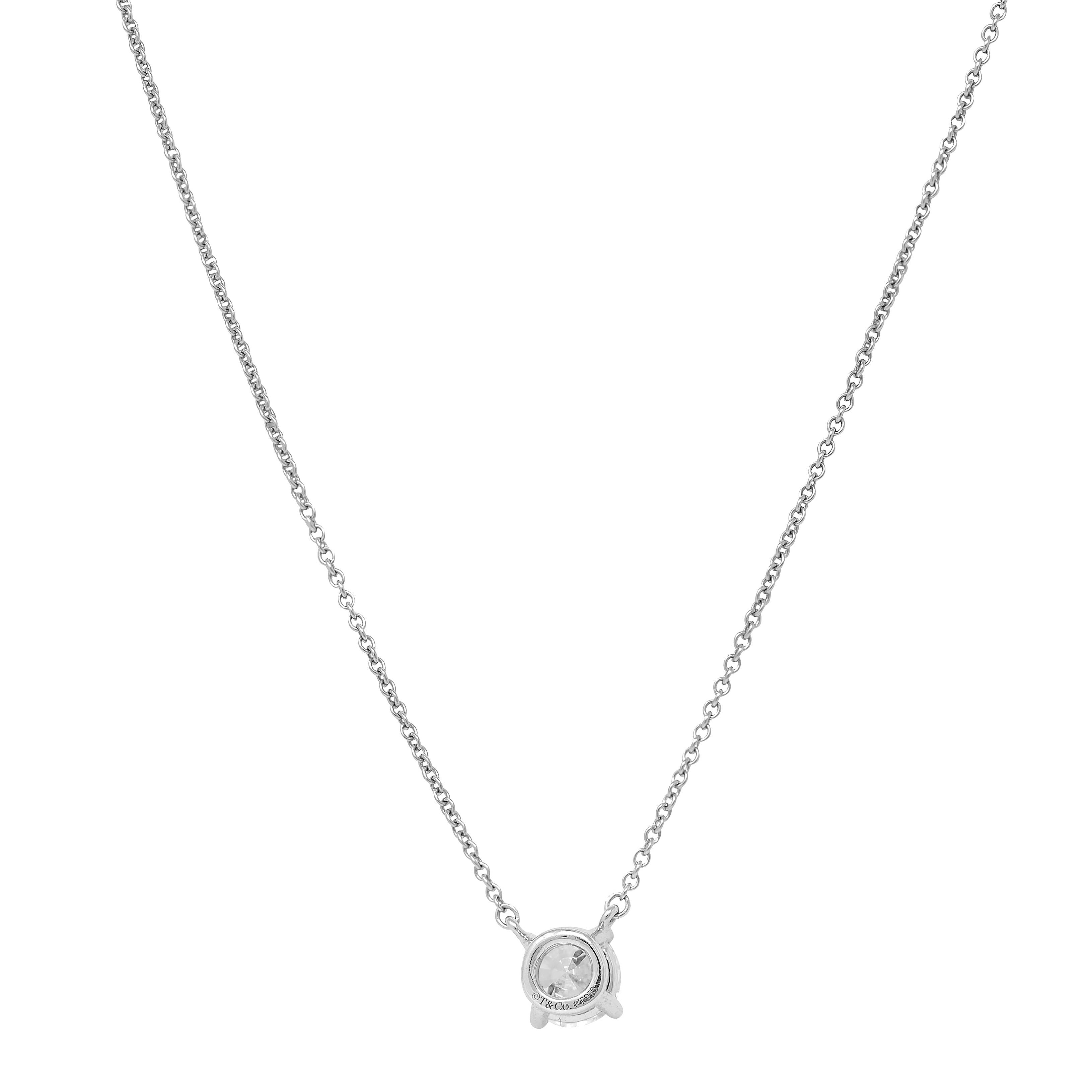 Elsa Peretti Tiffany & Co. 0.96 CTW Diamond Platinum Vintage Station Necklace