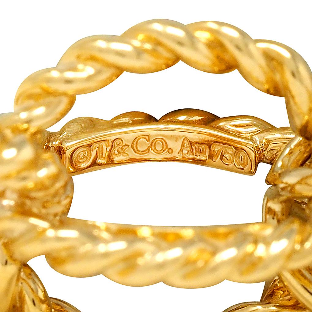 Tiffany & Co. 1960's 18K Gold Twisted Rope Sphere Link Vintage Bracelet