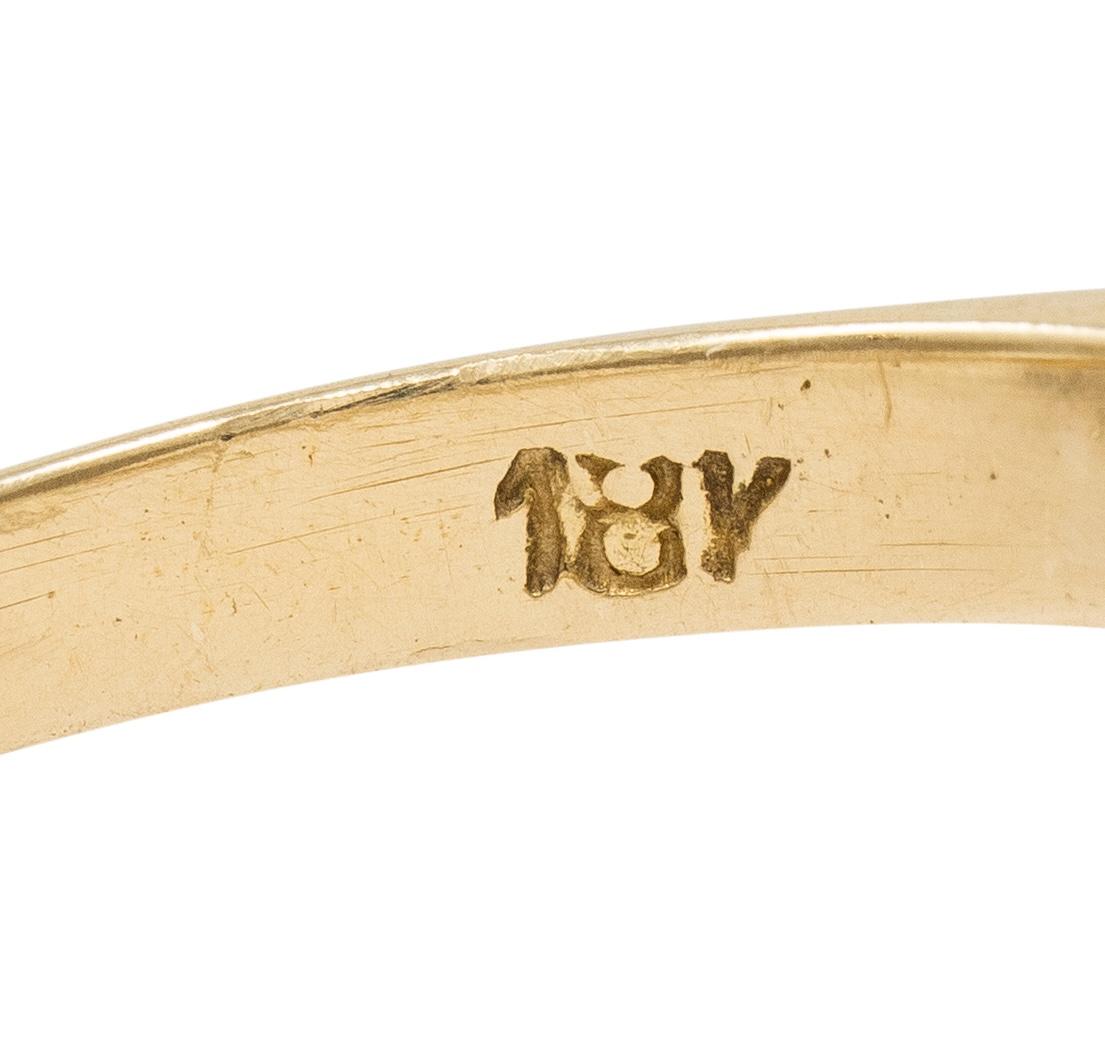 Art Deco Old European Cut Diamond Platinum 18K Gold Antique Engagement Ring