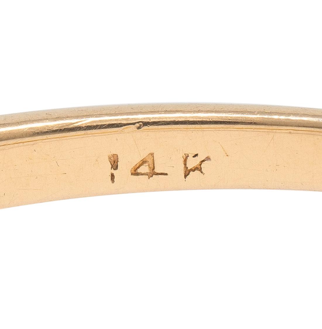 Victorian 1.23 CTW Emerald Diamond 14 Karat Yellow Gold Antique Halo Ring