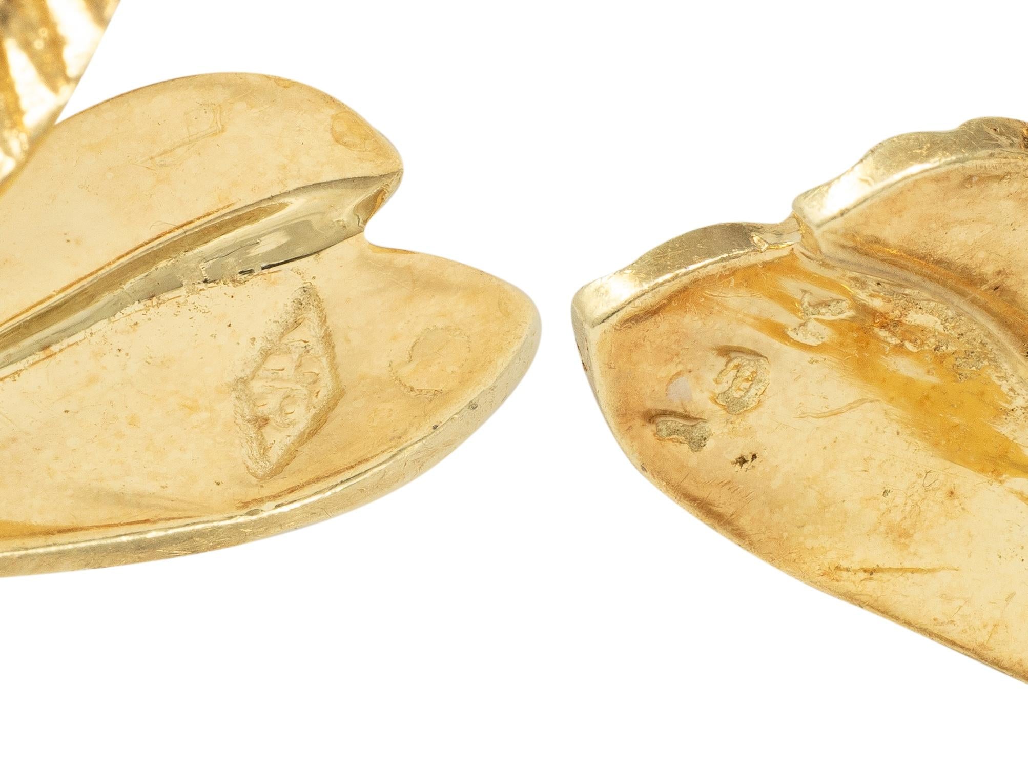 Rosenthal 1960s Diamond Ruby Citrine 18 Karat Yellow Gold Vintage Bee Bug Brooch