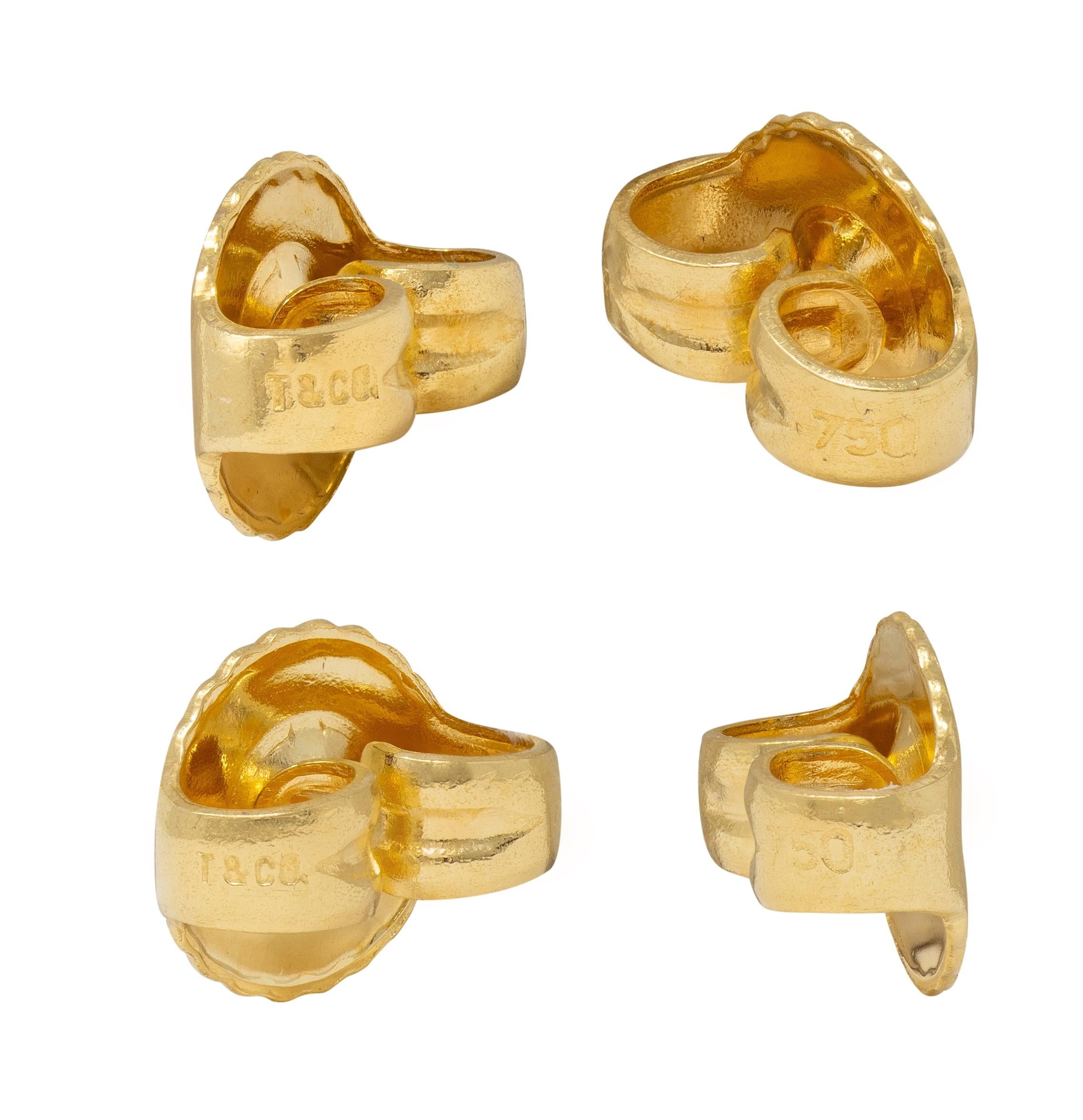 Elsa Peretti Tiffany & Co. 1990's 18 Karat Yellow Gold Vintage Starfish Earrings