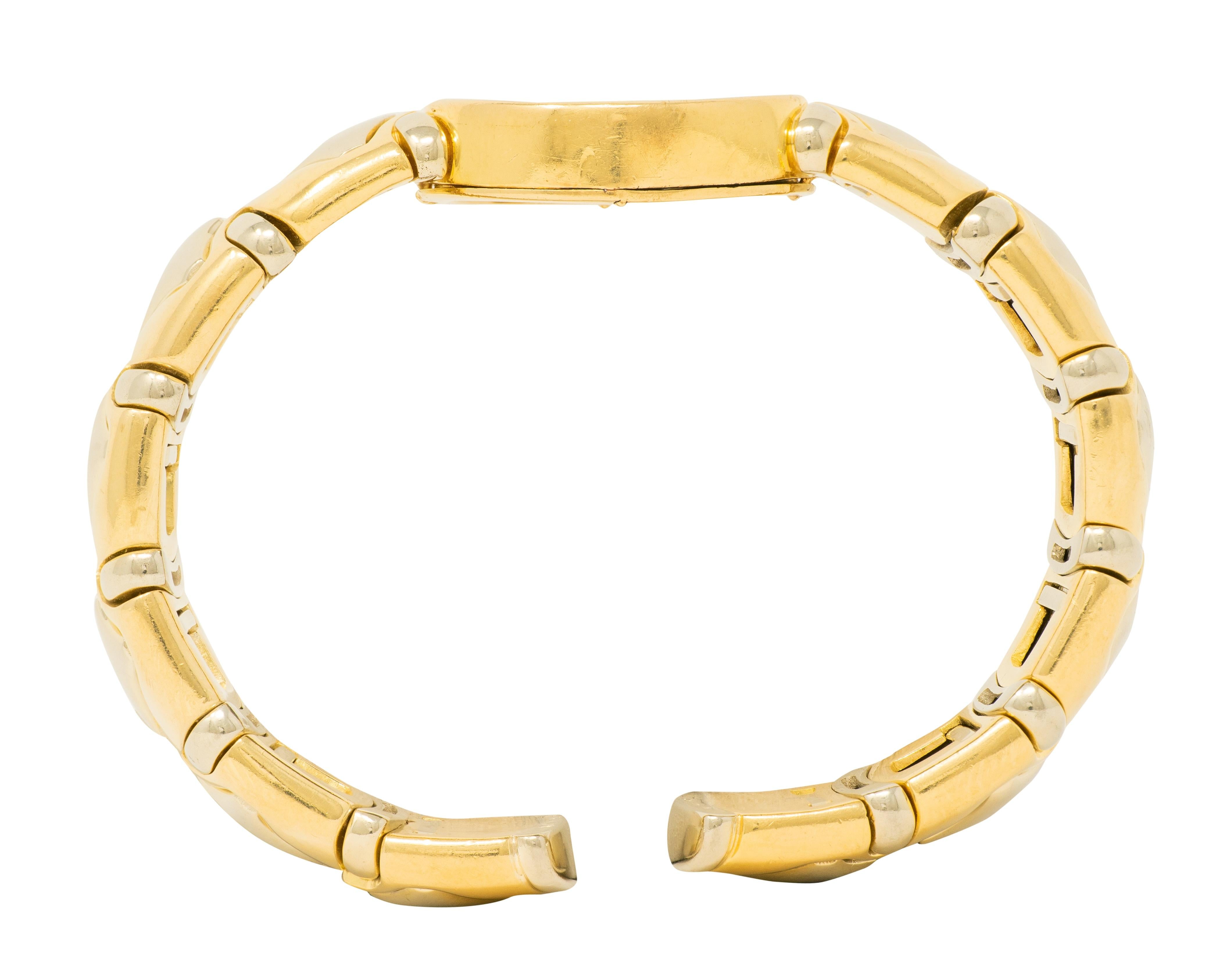 Bulgari 1980's Ancient Coin 18K Gold Vintage Monete Tubogas Cuff Bracelet