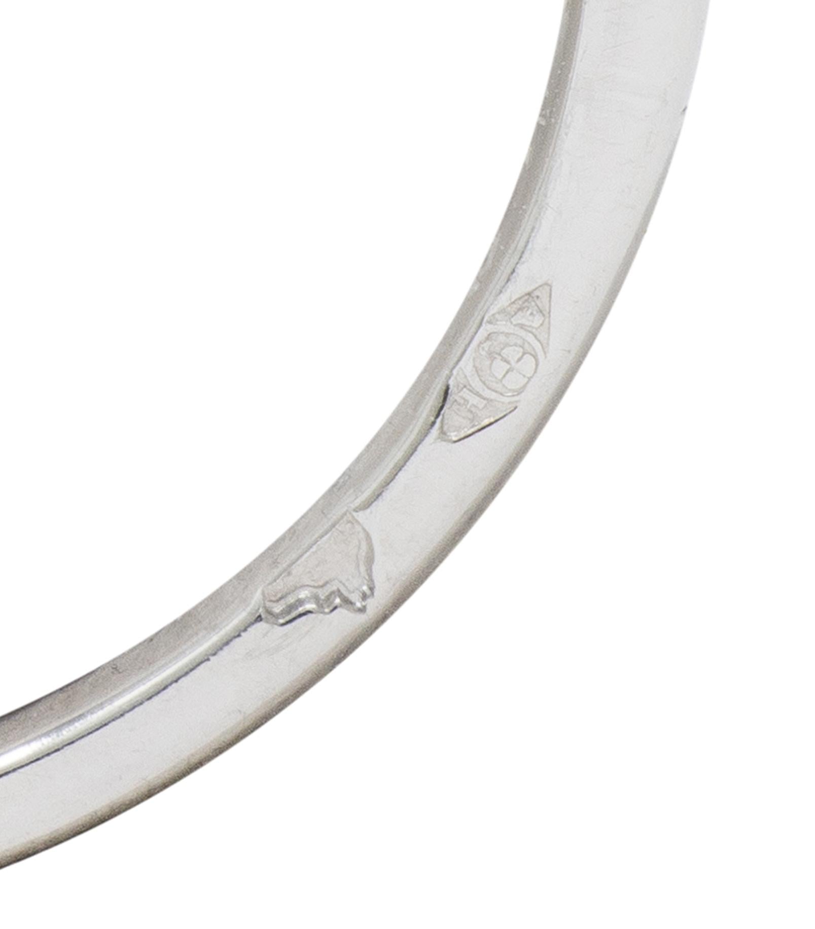 French Art Deco 5.12 CTW Diamond Platinum Foliate Vintage Engagement Ring GIA